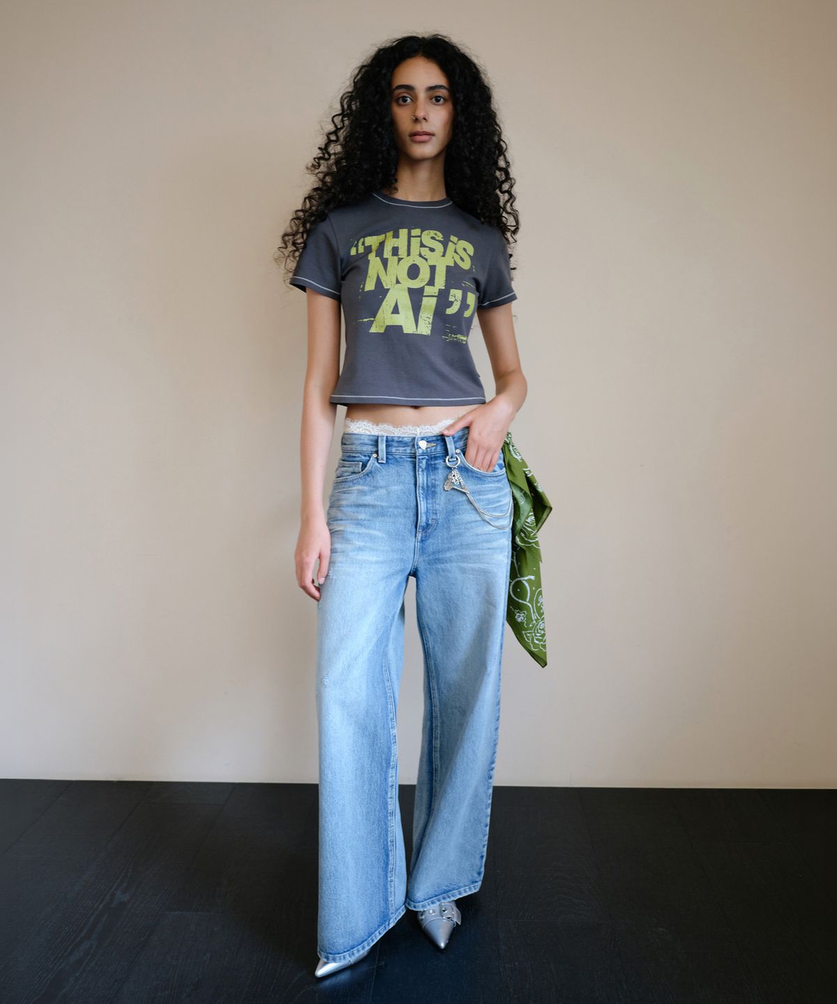 인스턴트펑크(INSTANTFUNK) THIS IS NOT AI TEE - CHARCOAL