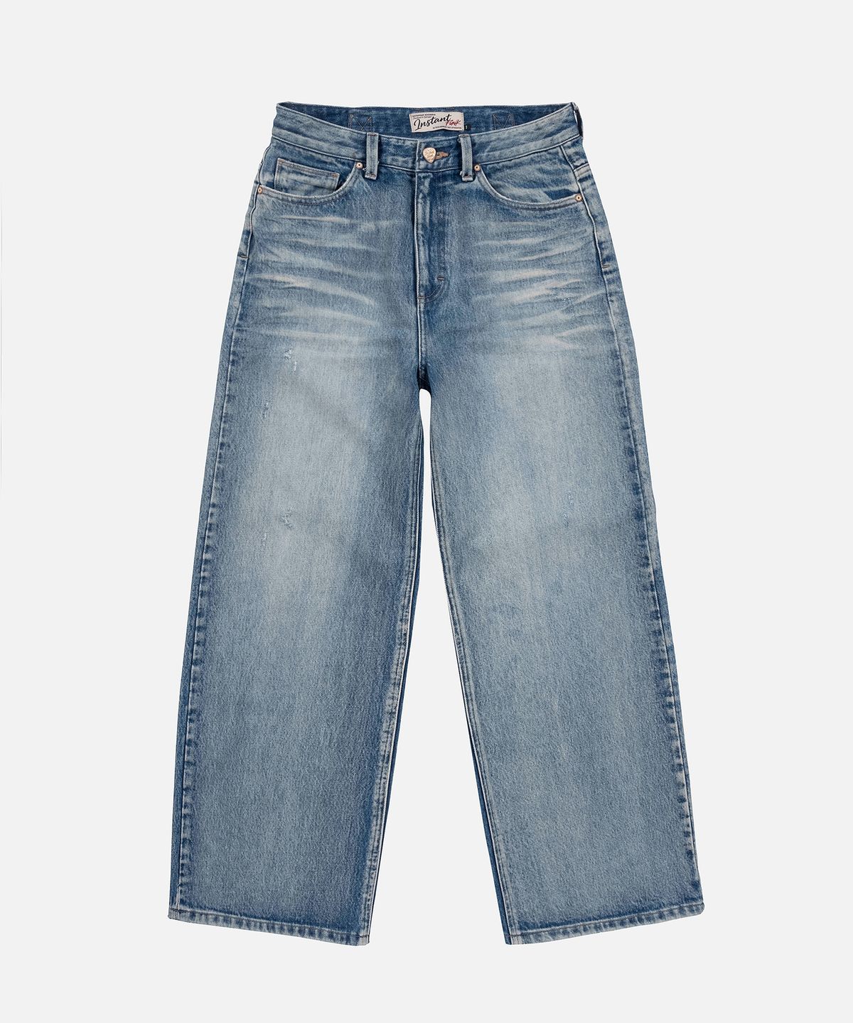 인스턴트펑크(INSTANTFUNK) LOW RISE BUCKLE DENIM - LIGHT BLUE