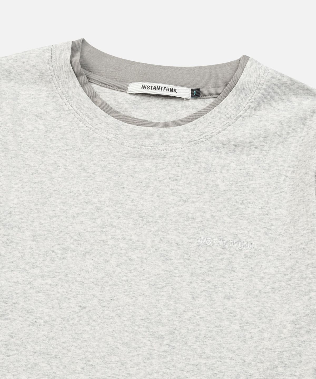 인스턴트펑크(INSTANTFUNK) ESSENTIAL COLOR BLOCK TEE - MELANGE GREY