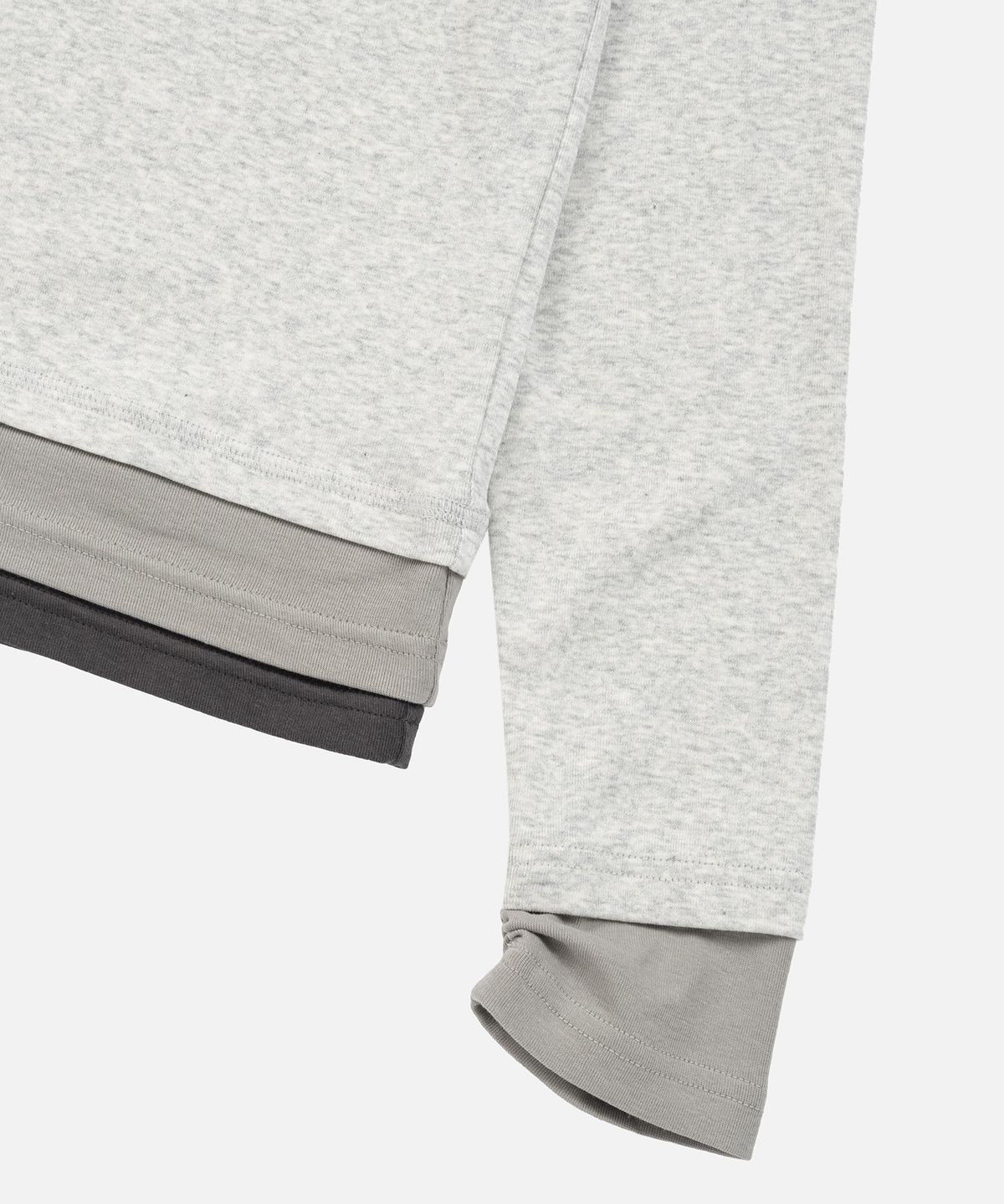 인스턴트펑크(INSTANTFUNK) ESSENTIAL COLOR BLOCK TEE - MELANGE GREY