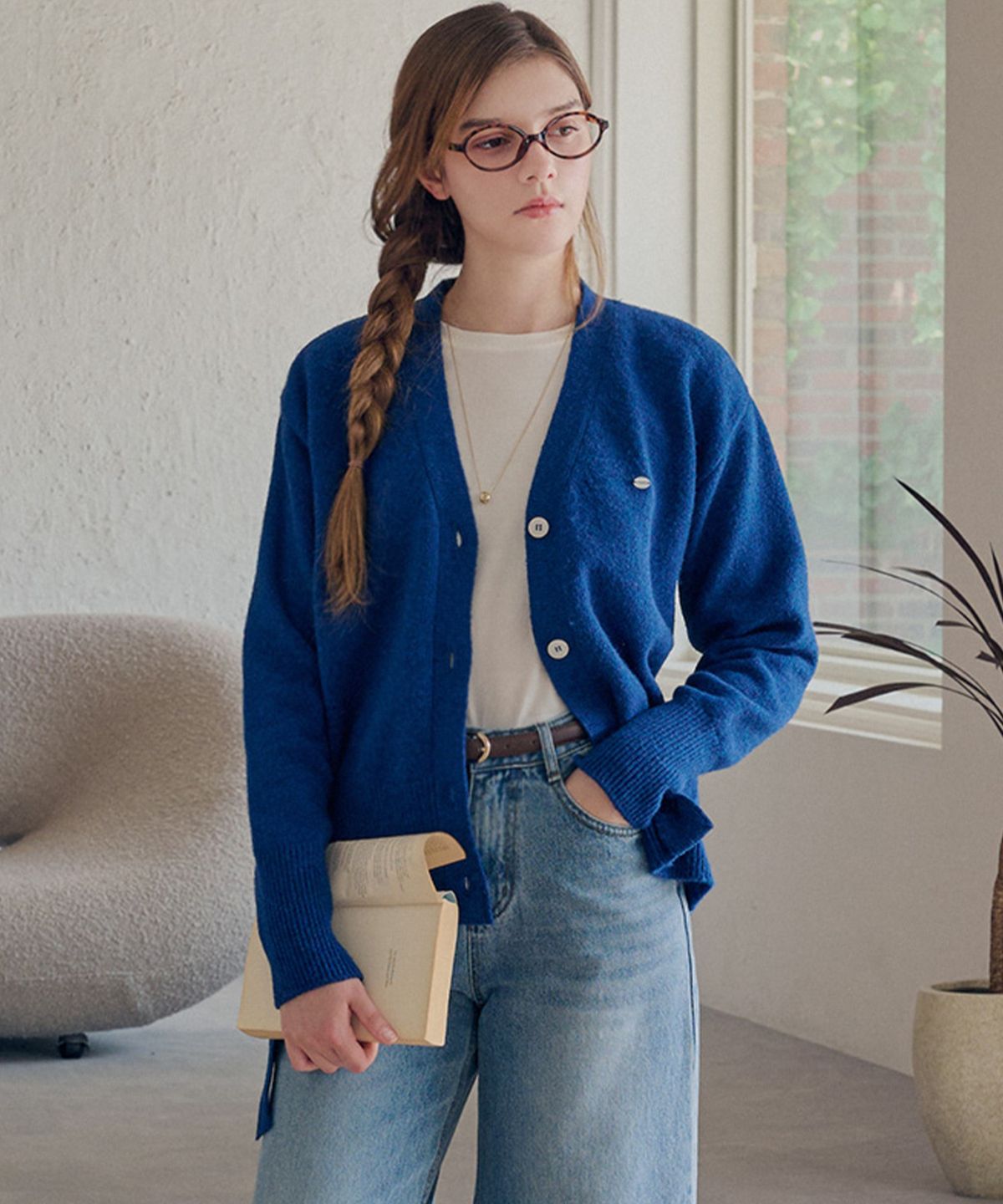 슬로우롤리(SLOWLOLLI) Essential knit cardigan_5 Colors