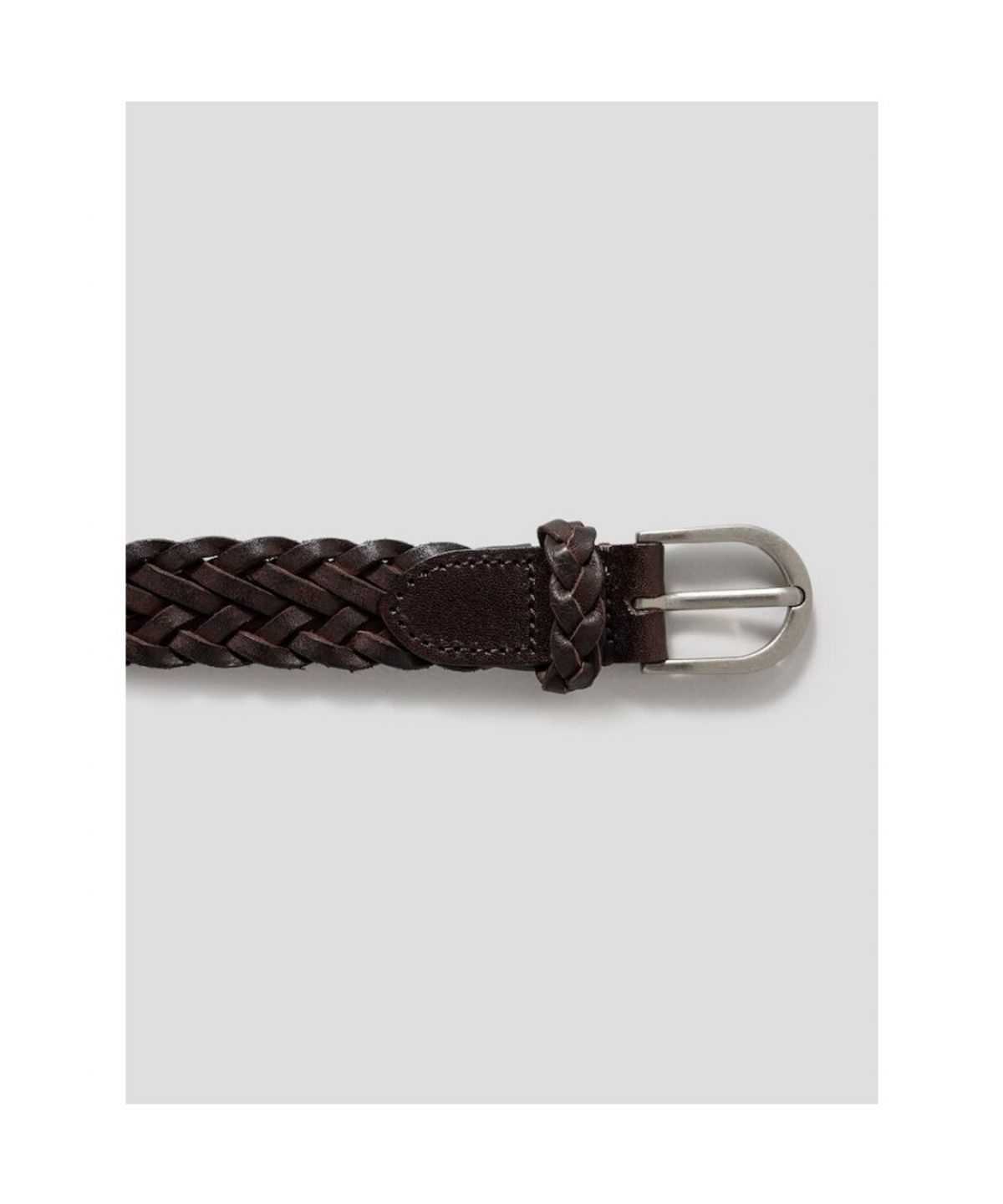빈폴 액세서리(BEANPOLE ACCESSORY) 여성 가죽 짜임 캐주얼 버클 벨트  브라운