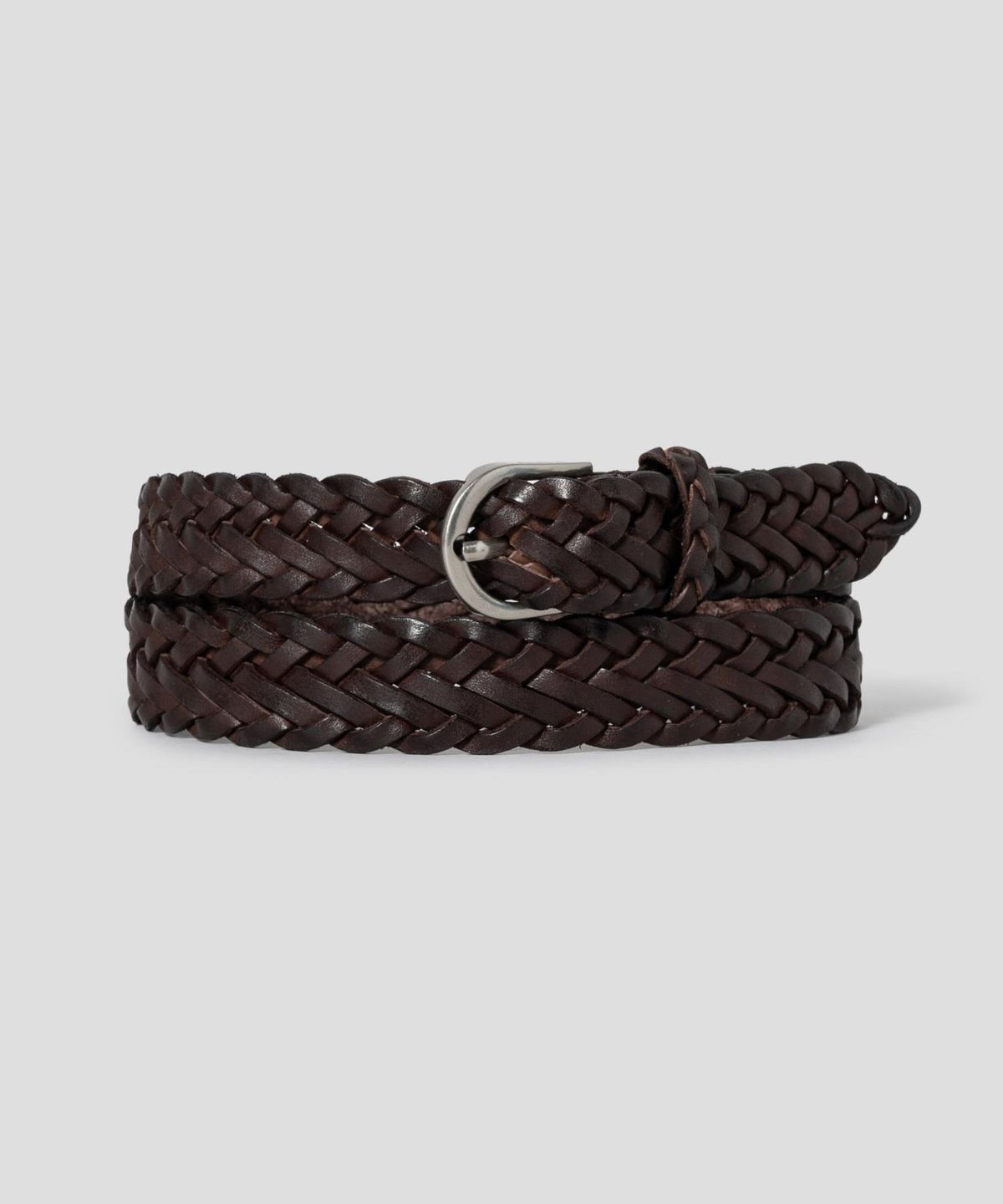 빈폴 액세서리(BEANPOLE ACCESSORY) 여성 가죽 짜임 캐주얼 버클 벨트  브라운