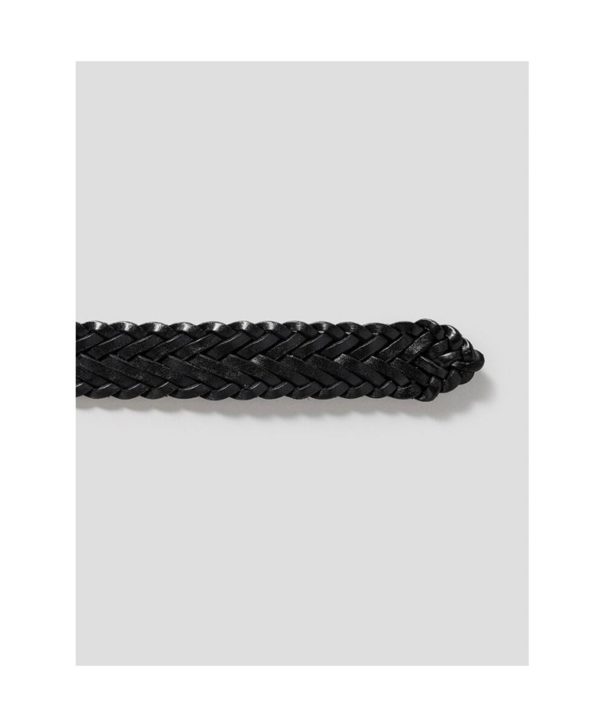 빈폴 액세서리(BEANPOLE ACCESSORY) 가죽 짜임 캐주얼 버클 벨트  블랙