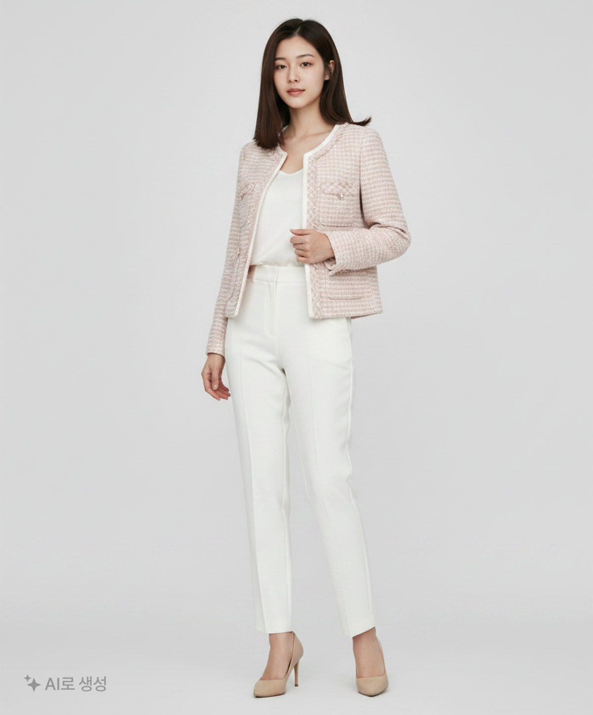 미쏘(MIXXO) 라운드넥 트위드 자켓 MIWJKCT33B S