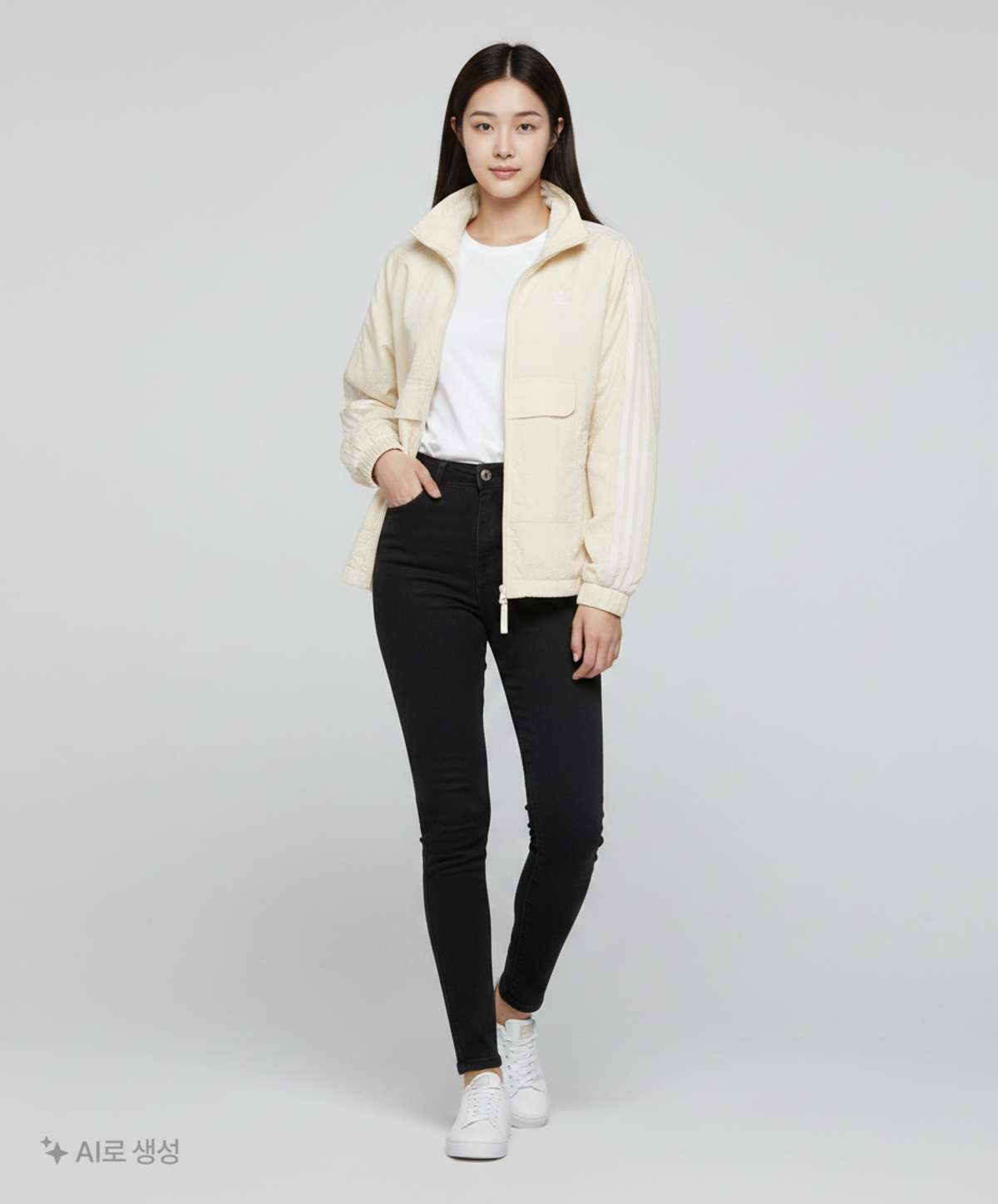 아디다스(ADIDAS) 아디컬러 클래식 포플린 하프집 트랙 재킷 HL9311 XS