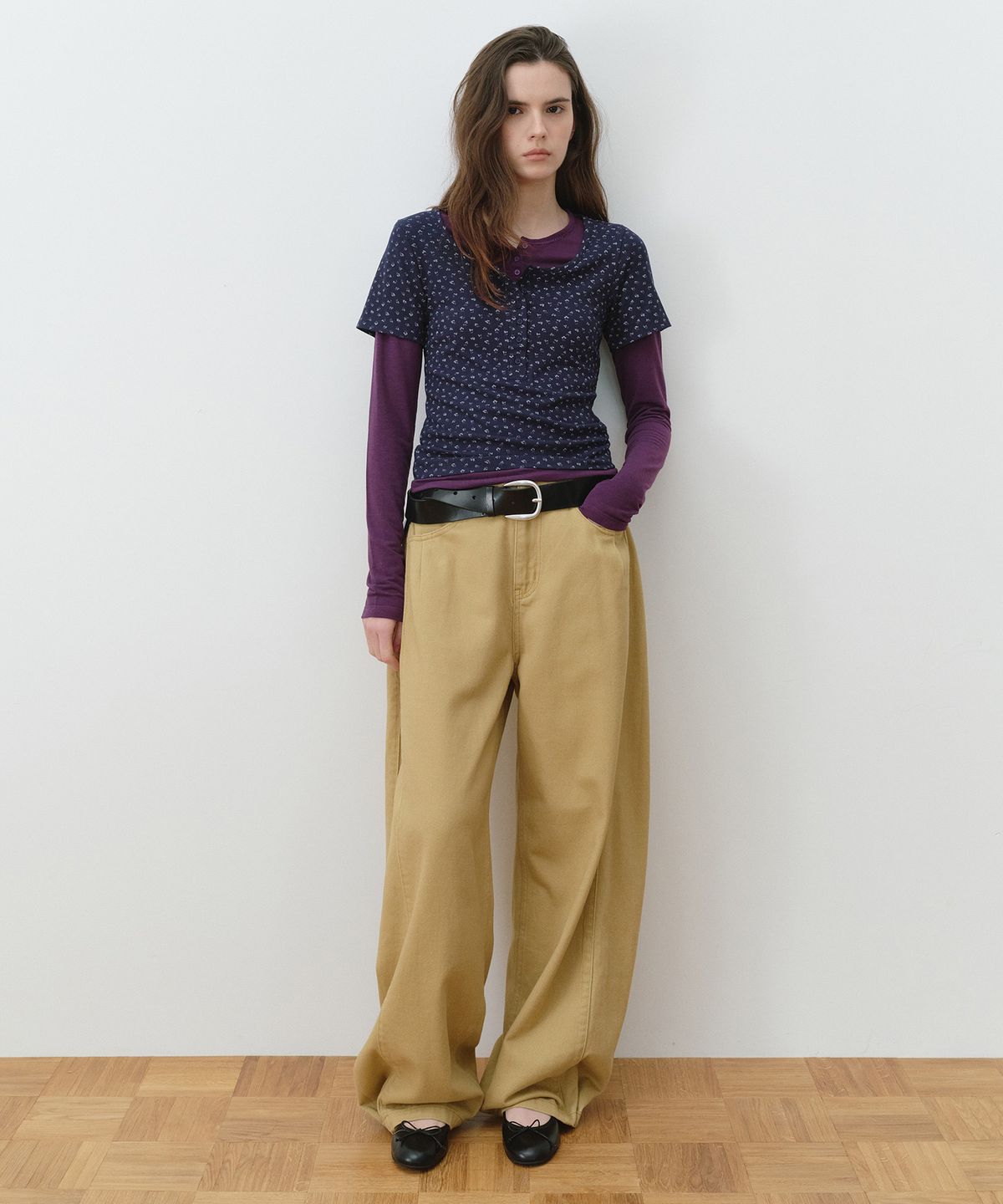 로라로라(ROLAROLA) BALLOON PINTUCK PANTS BEIGE