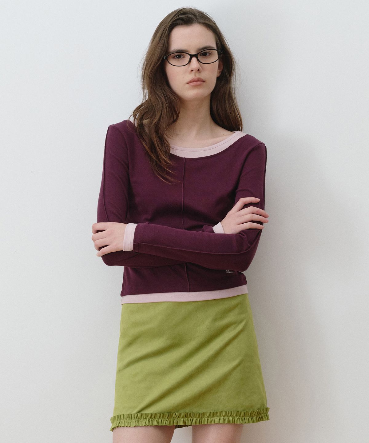 로라로라(ROLAROLA) DOUBLE LAYERED LONG SLEEVE PU+PK