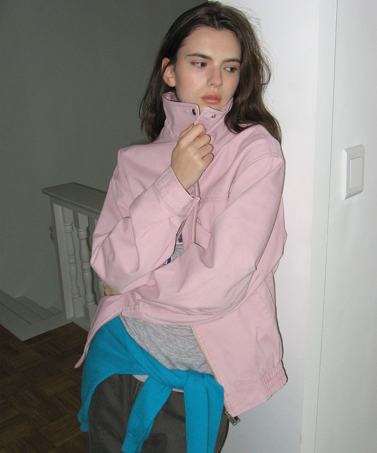 로라로라(ROLAROLA) COTTON BLOUSON JUMPER PINK