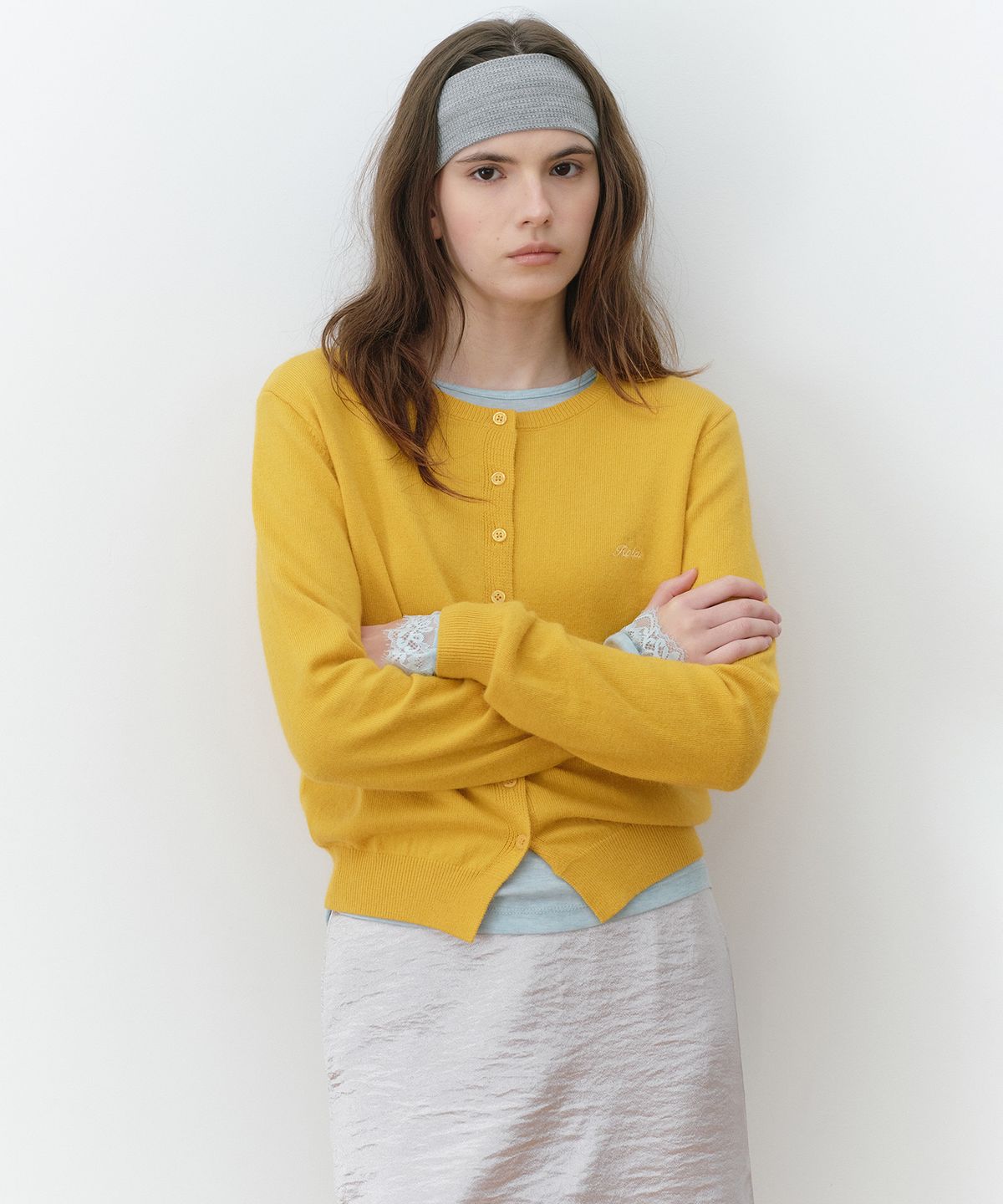 로라로라(ROLAROLA) ROUND CARDIGAN YELLOW