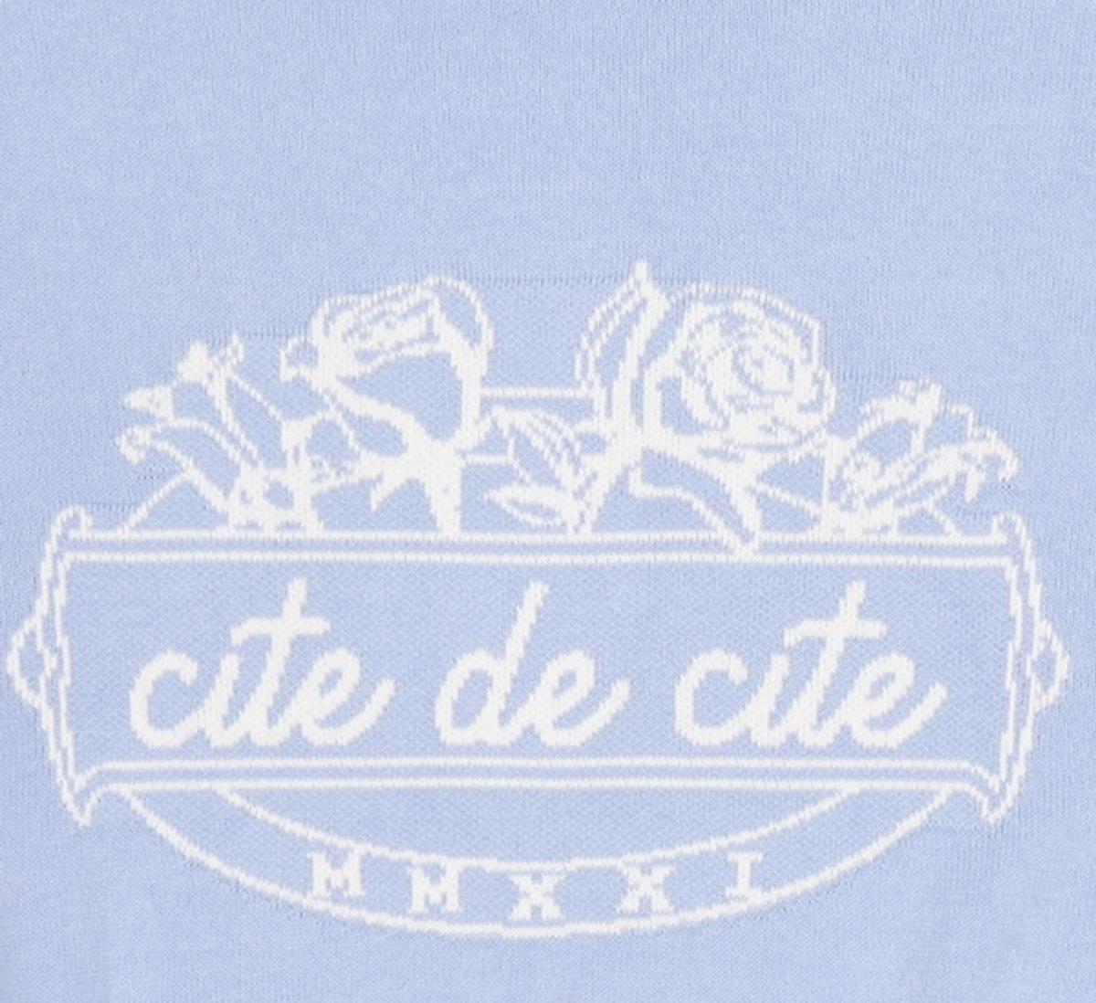 시테드시테(CITE DE CITE) Pink Half Sleeve knit_BLUE FREE