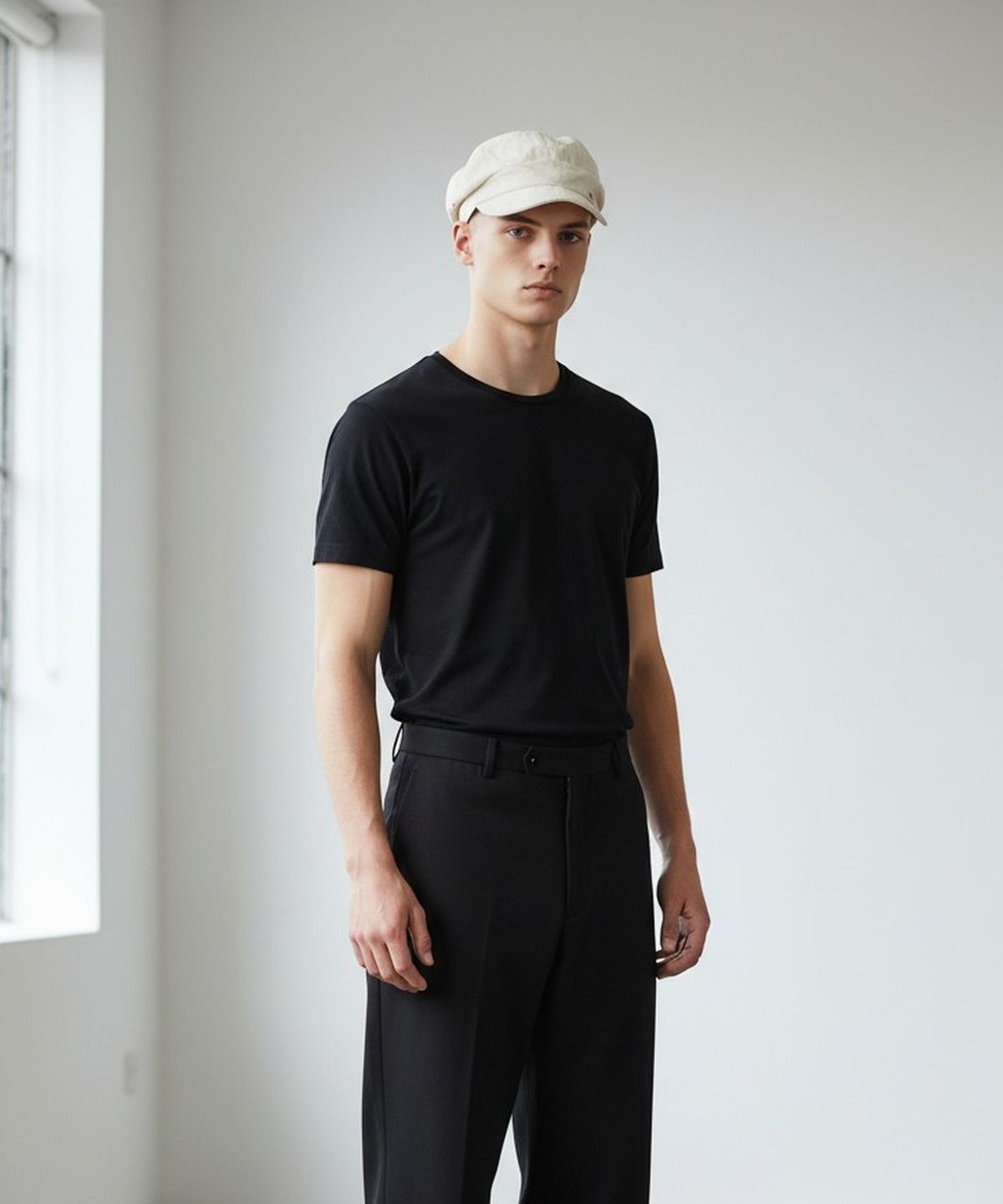 유니버셜 케미스트리(UNIVERSAL CHEMISTRY) Wire Soft Wrinkle Ivory Marine Cap 주름모자