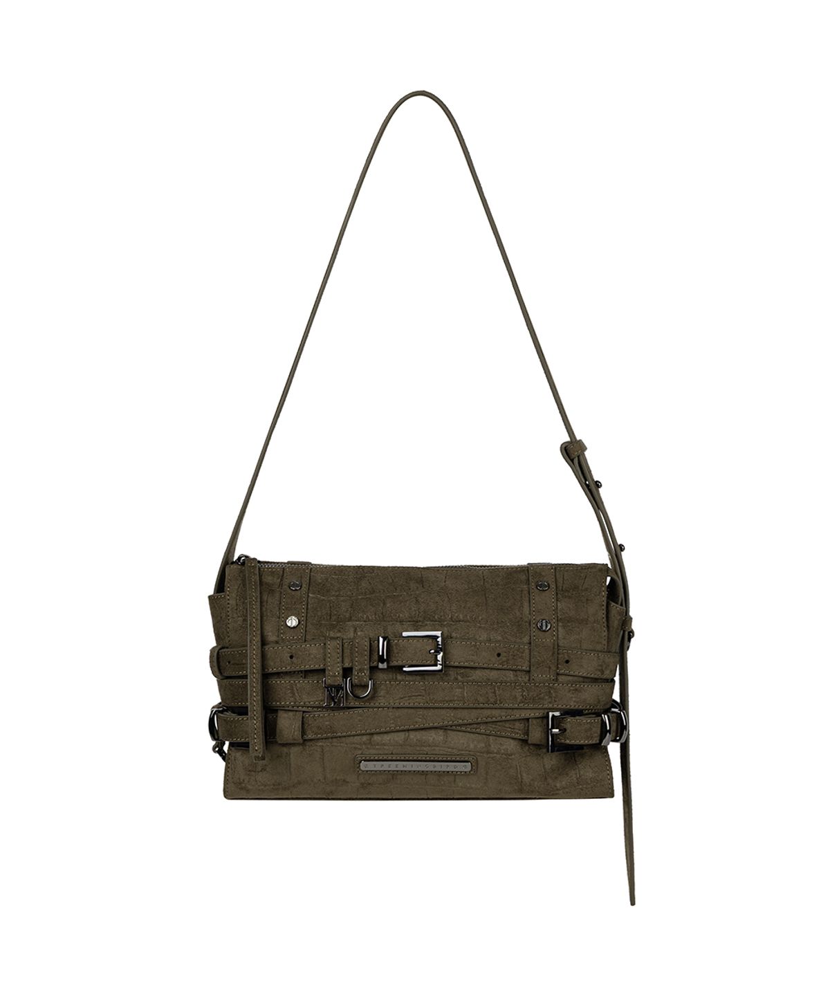 트리밍버드(TREEMINGBIRD) Multi-Belted Mini Shoulder Bag [ Khaki ]
