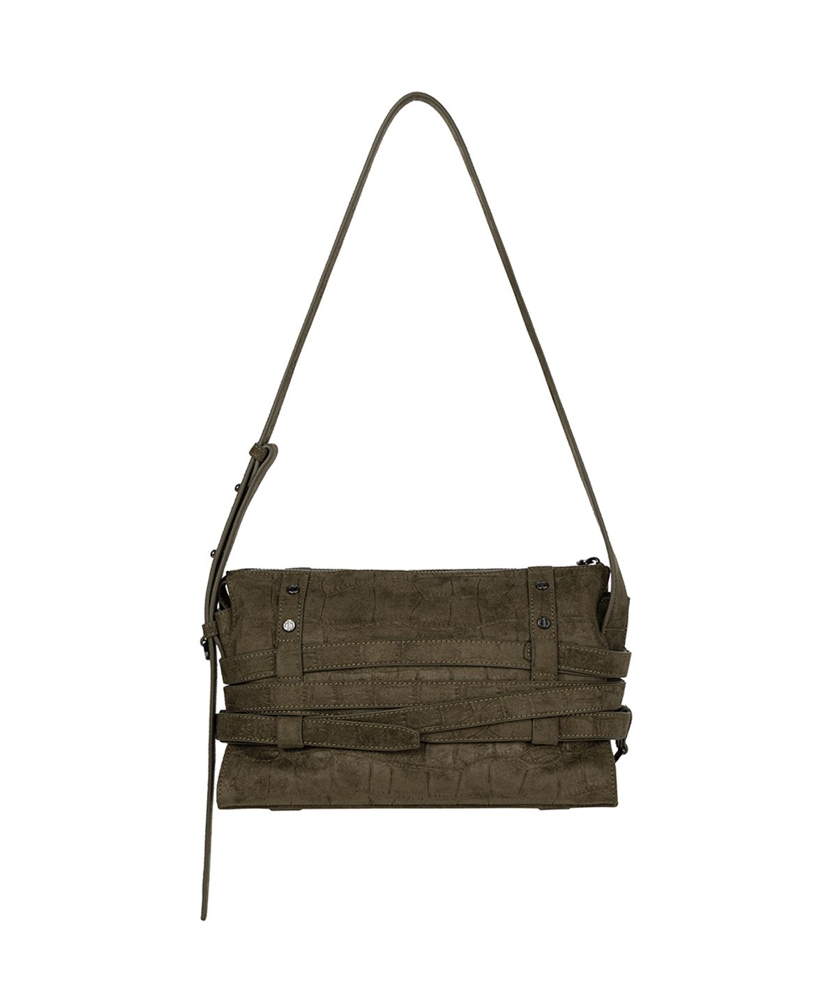트리밍버드(TREEMINGBIRD) Multi-Belted Mini Shoulder Bag [ Khaki ]