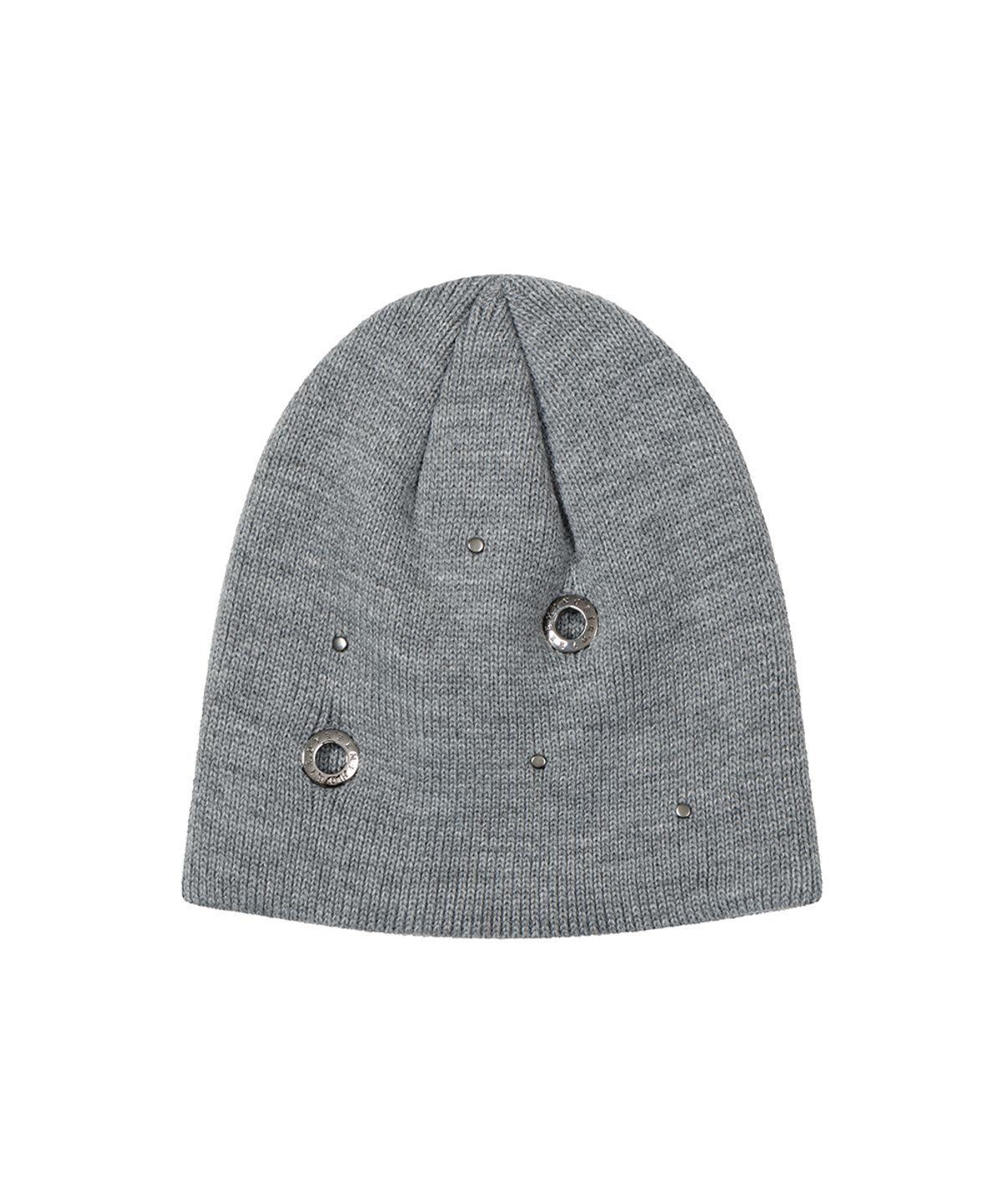 트리밍버드(TREEMINGBIRD) Logo Eyelet Beanie [ Melange Gray ]