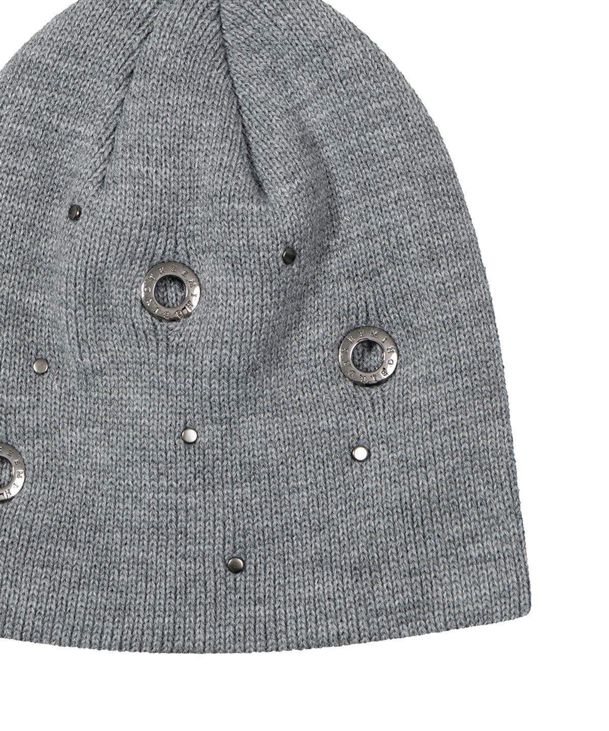 트리밍버드(TREEMINGBIRD) Logo Eyelet Beanie [ Melange Gray ]