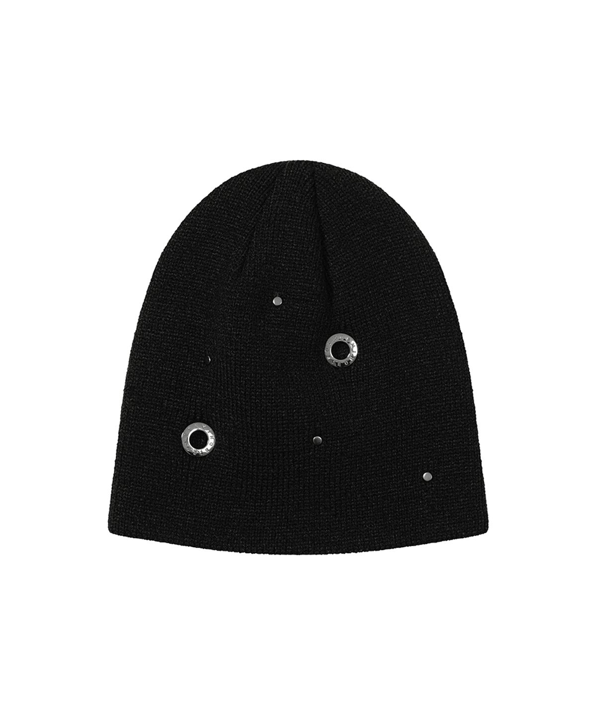 트리밍버드(TREEMINGBIRD) Logo Eyelet Beanie [ Black ]