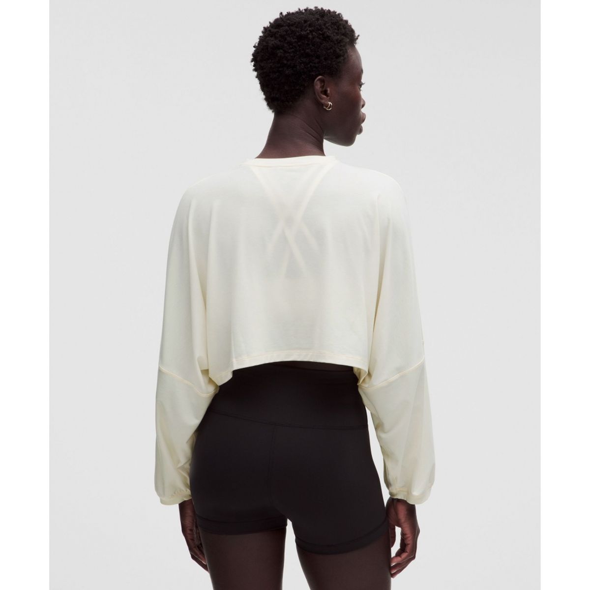 룰루레몬(LULULEMON) 이지셋 릴랙스드 크롭 롱슬리브 셔츠 *워드마크  LTIV