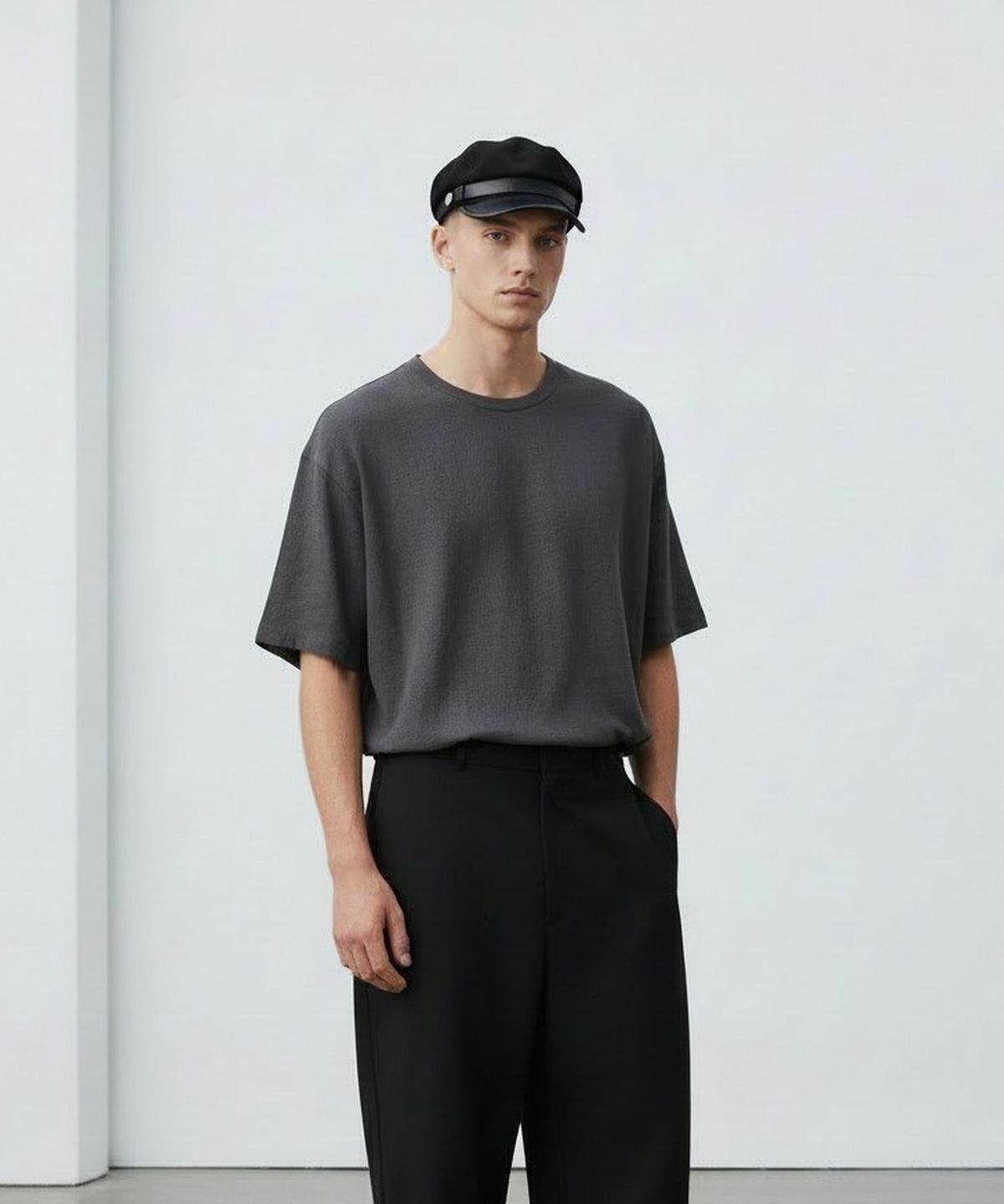 유니버셜 케미스트리(UNIVERSAL CHEMISTRY) Punk Black LT Line Marine Cap 마린캡