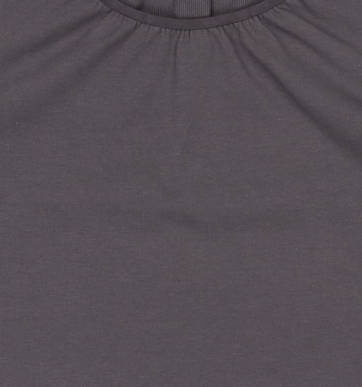 아모멘토(AMOMENTO) NECK SHIRRING SHORT SLEEVE TOP_CHARCOAL FREE