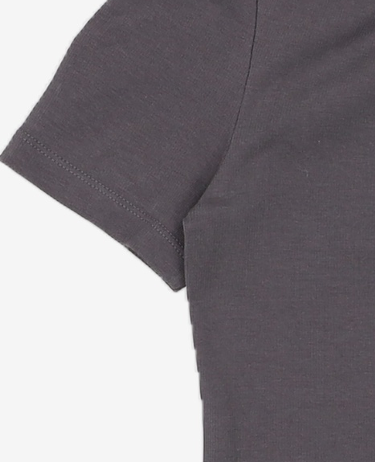 아모멘토(AMOMENTO) NECK SHIRRING SHORT SLEEVE TOP_CHARCOAL FREE