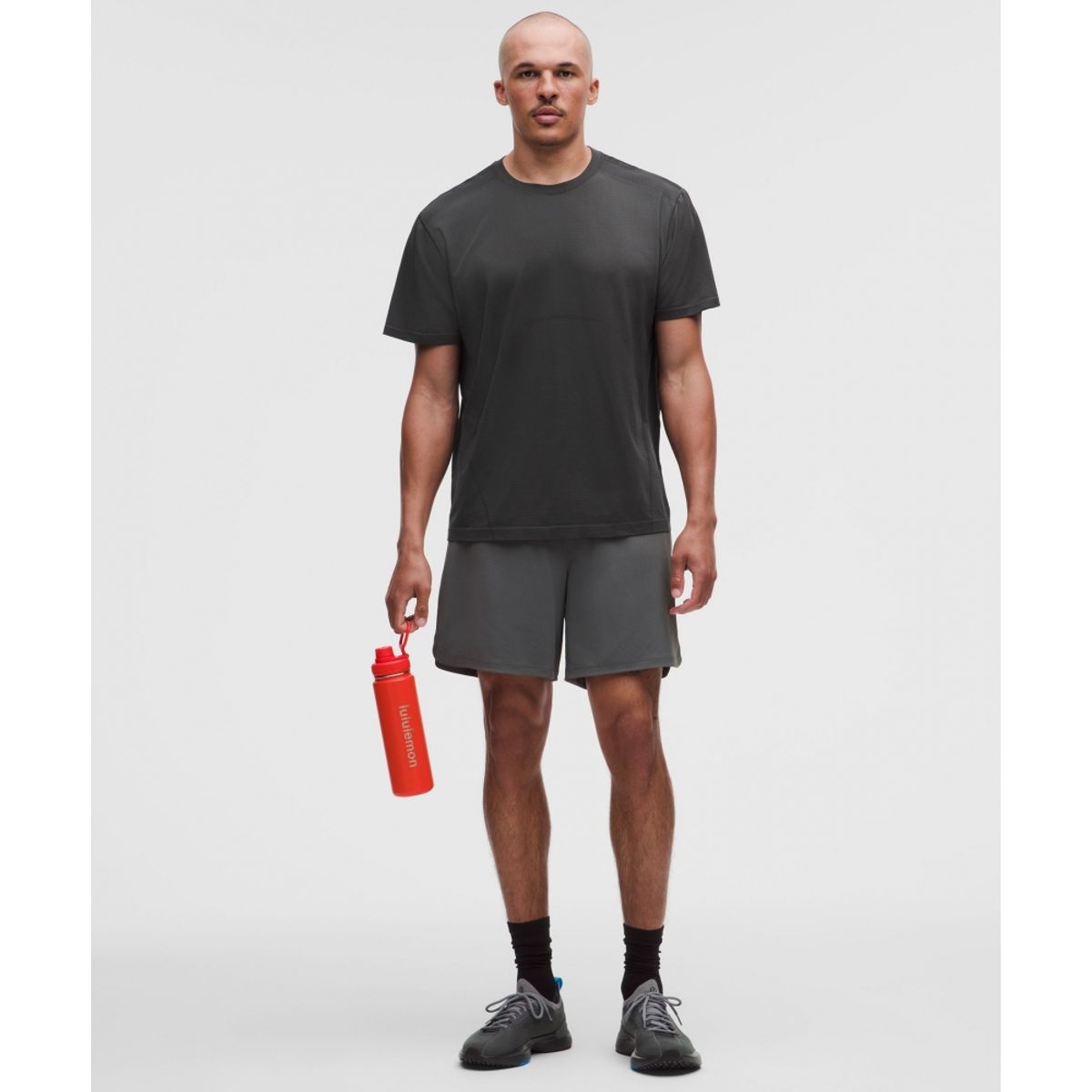 룰루레몬(LULULEMON) 메탈 벤트 테크 릴랙스 핏 숏슬리브 셔츠 *트레이닝  BLK GGRE