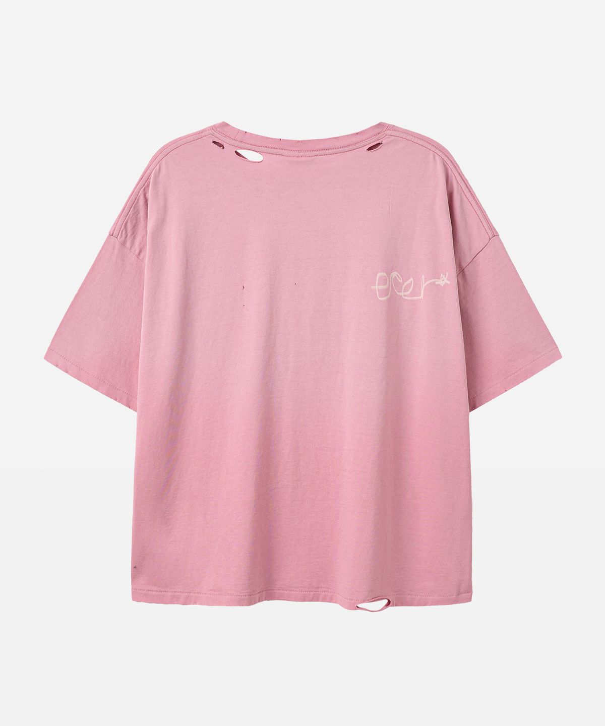 에르에르(ERER) Oversized Scribble Graphic T-Shirt Pink