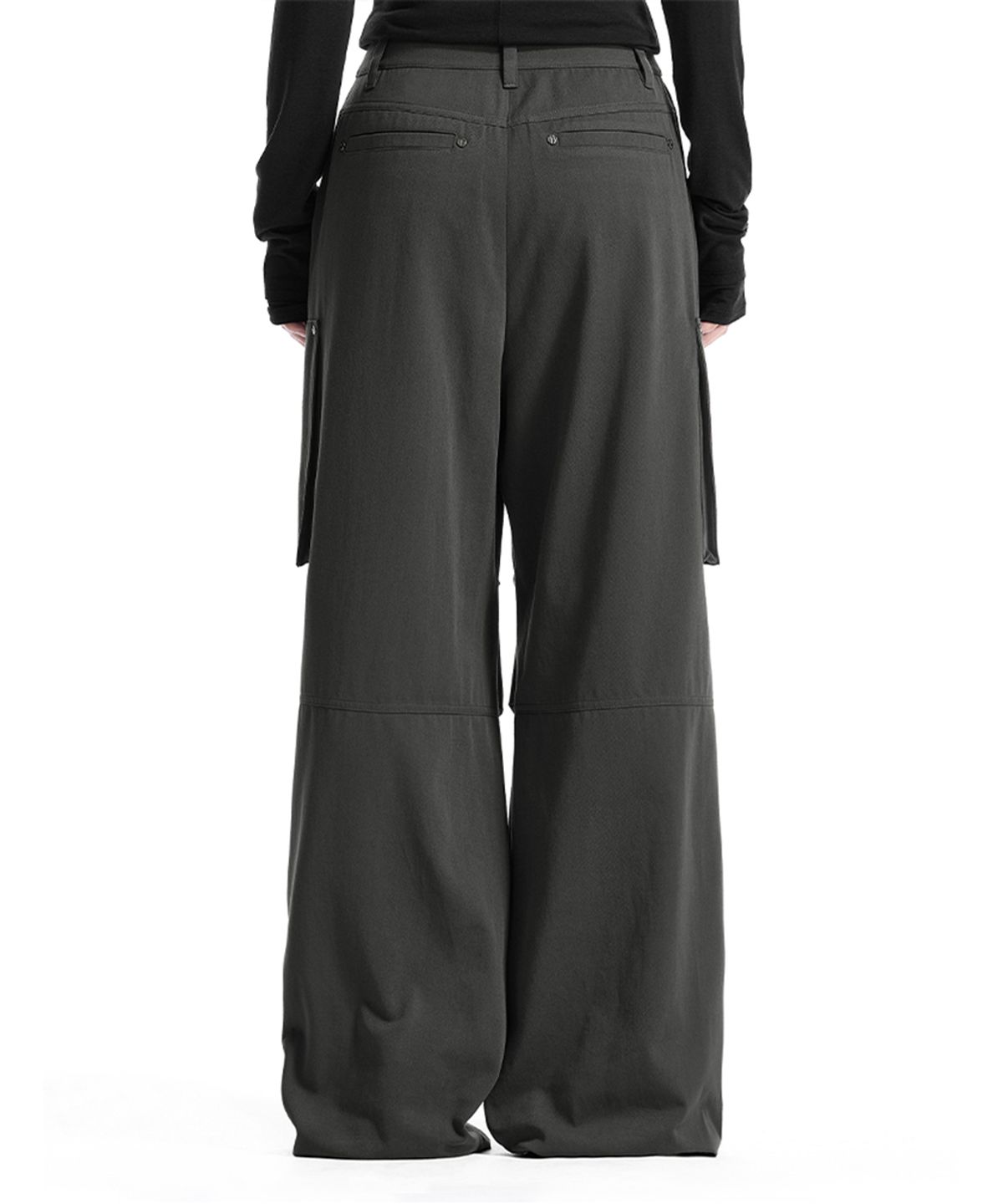 트리밍버드(TREEMINGBIRD) Bootcut Cargo Utility Pants [ Khaki ]