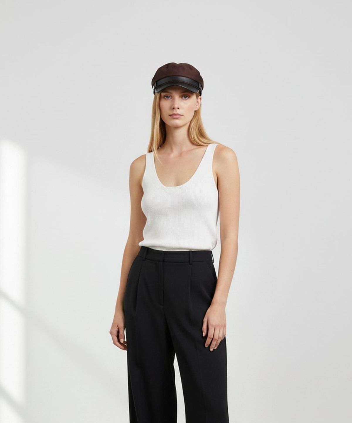 유니버셜 케미스트리(UNIVERSAL CHEMISTRY) Punk Brown LT Line Marine Cap 마린캡