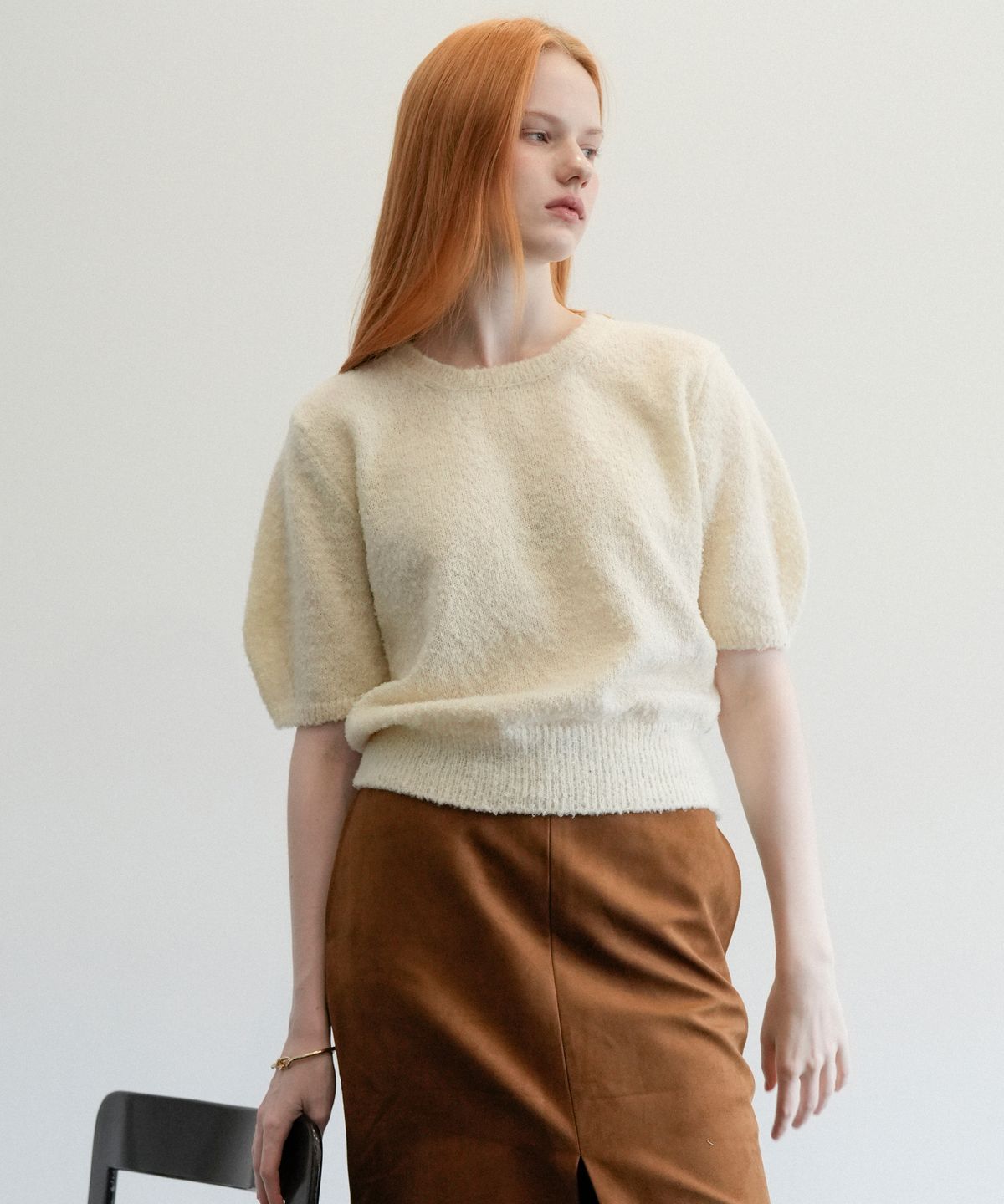 블레티(VLETI) Loop Round Half Knit (Cream_beige)