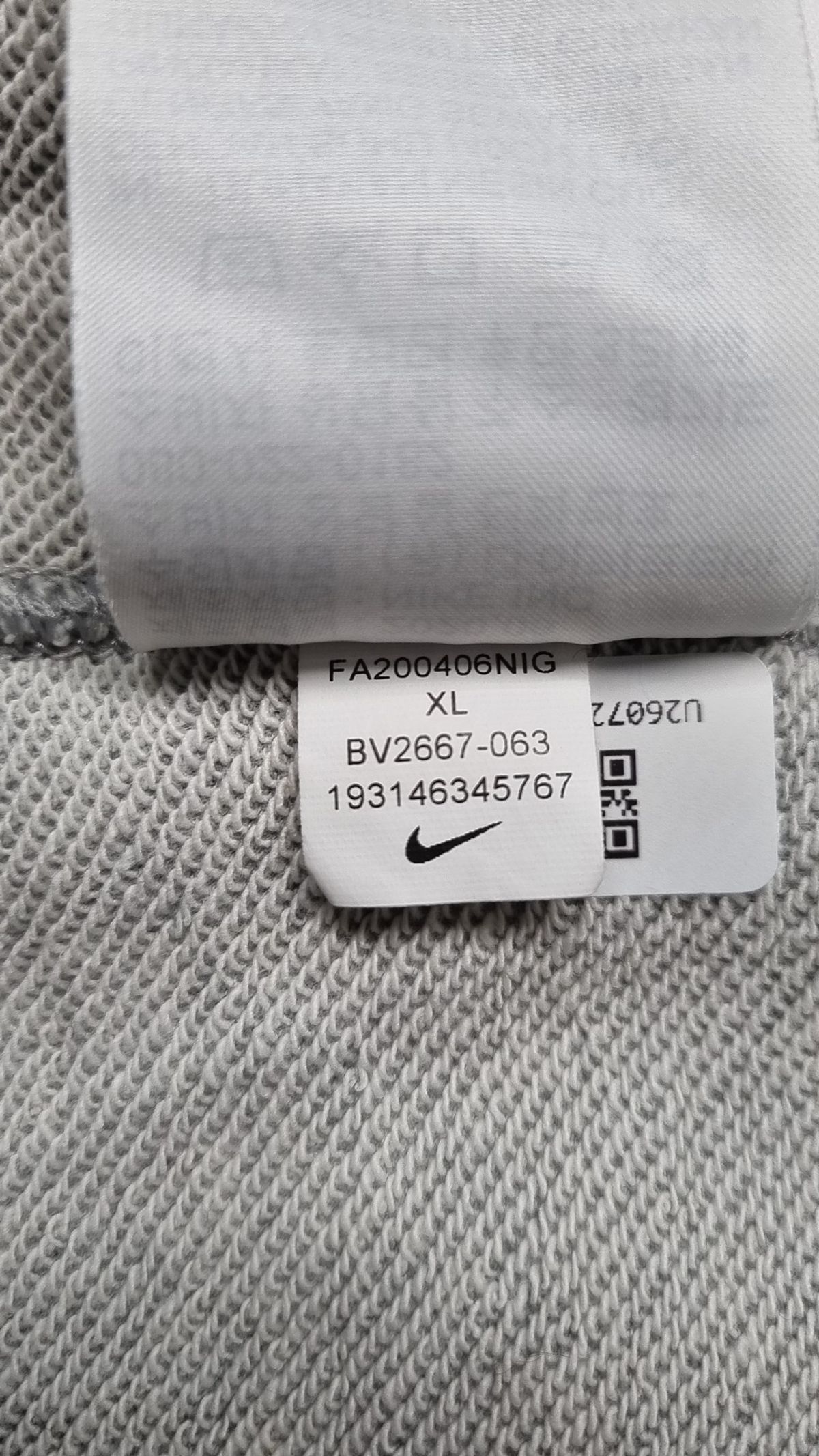 나이키(NIKE) 스포츠웨어 클럽 프렌치 테리 크루 M - 다크 그레이 헤더:화이트 / BV2667-063 XL