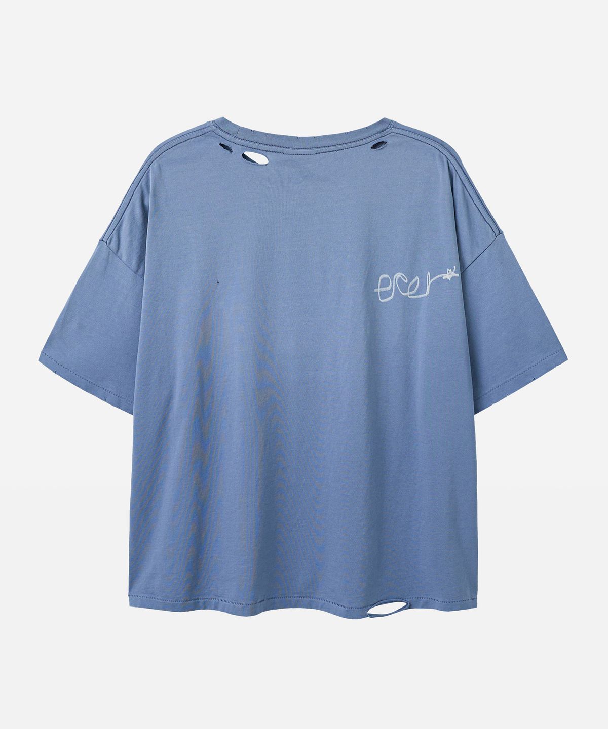 에르에르(ERER) Oversized Scribble Graphic T-Shirt Blue