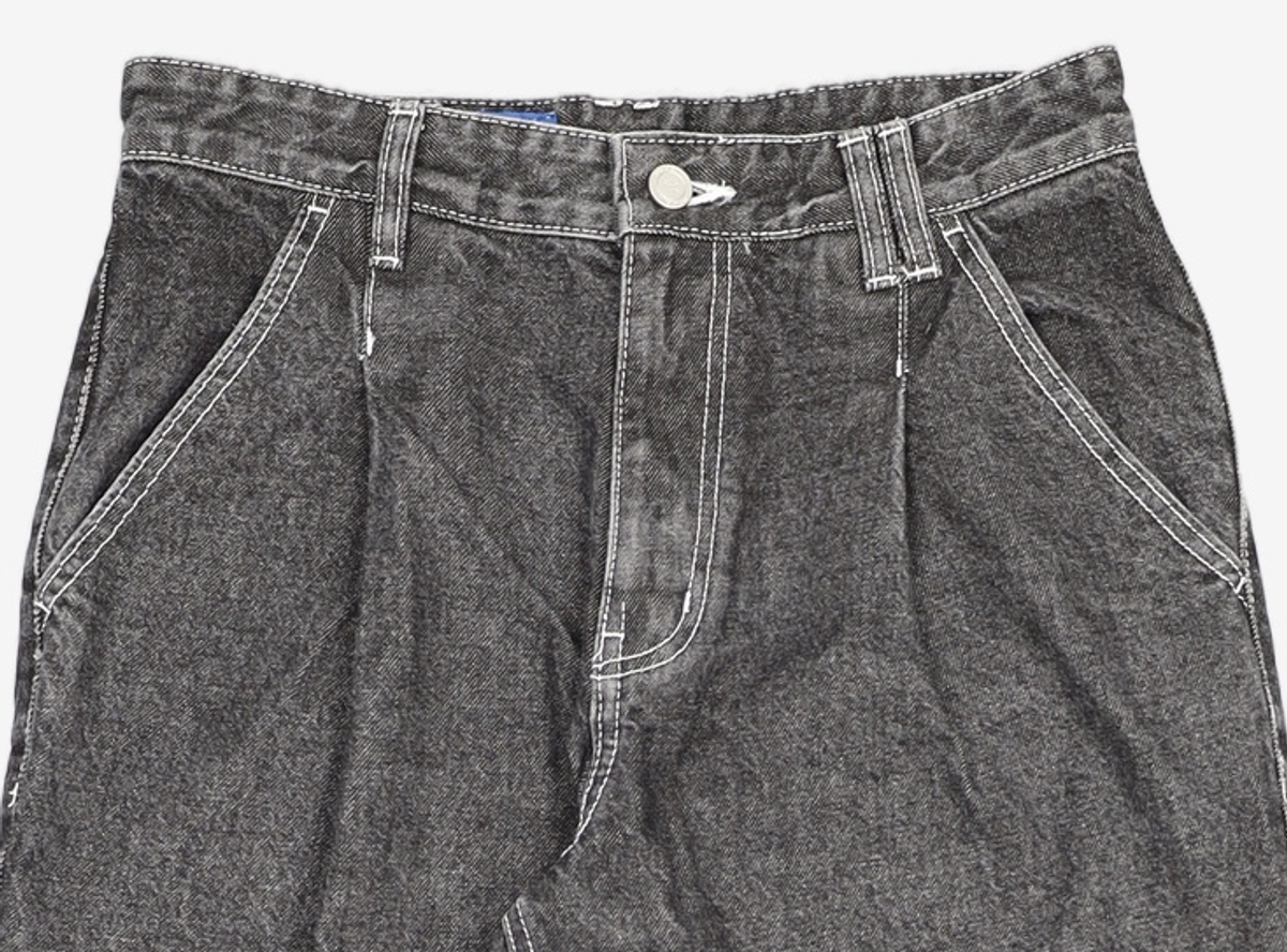데케트(DECET) [AMC 데님]Dawn 1Pleats Jeans DCPT023RawBlack 28