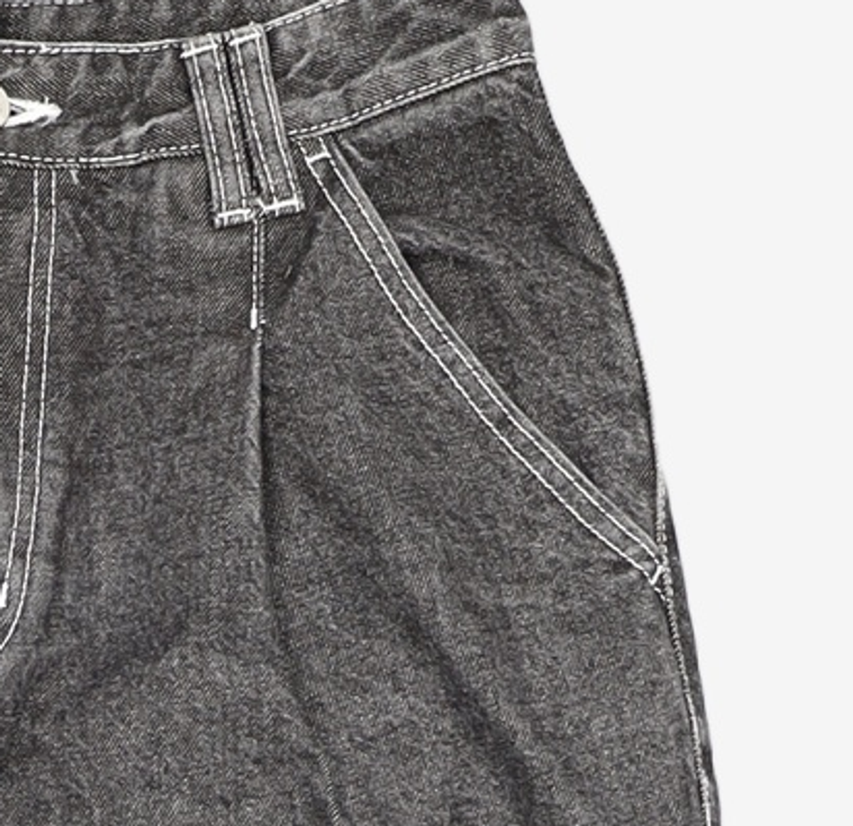 데케트(DECET) [AMC 데님]Dawn 1Pleats Jeans DCPT023RawBlack 28