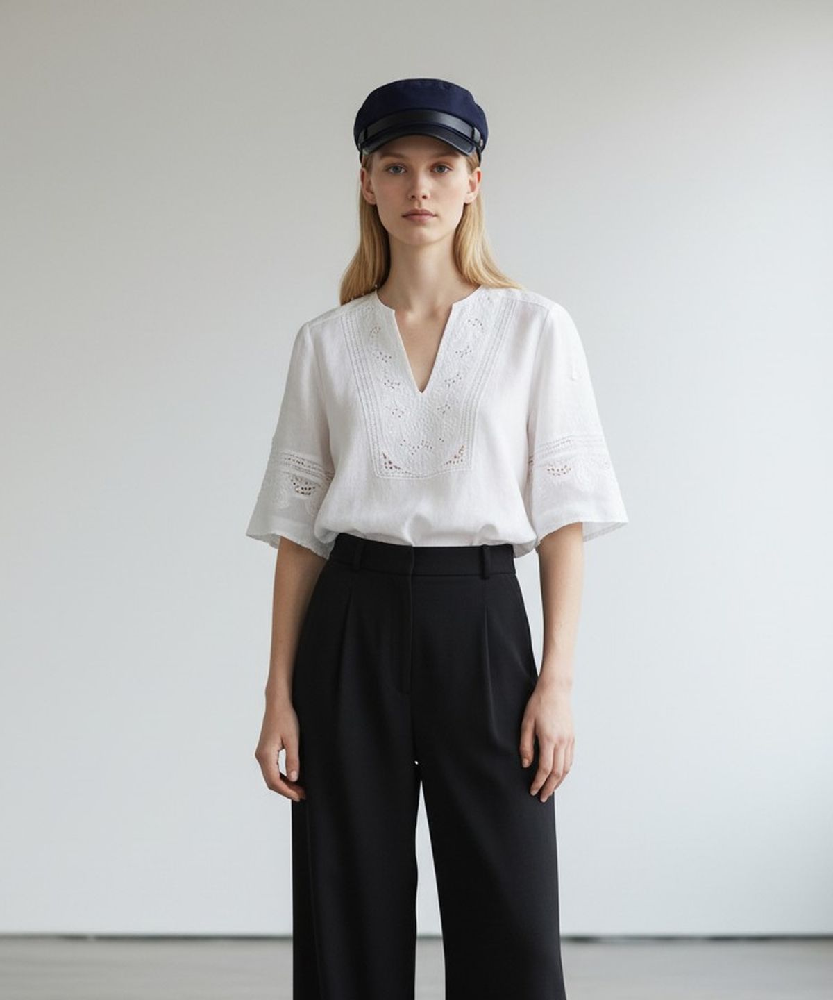 유니버셜 케미스트리(UNIVERSAL CHEMISTRY) Punk Navy LT Line Marine Cap 마린캡