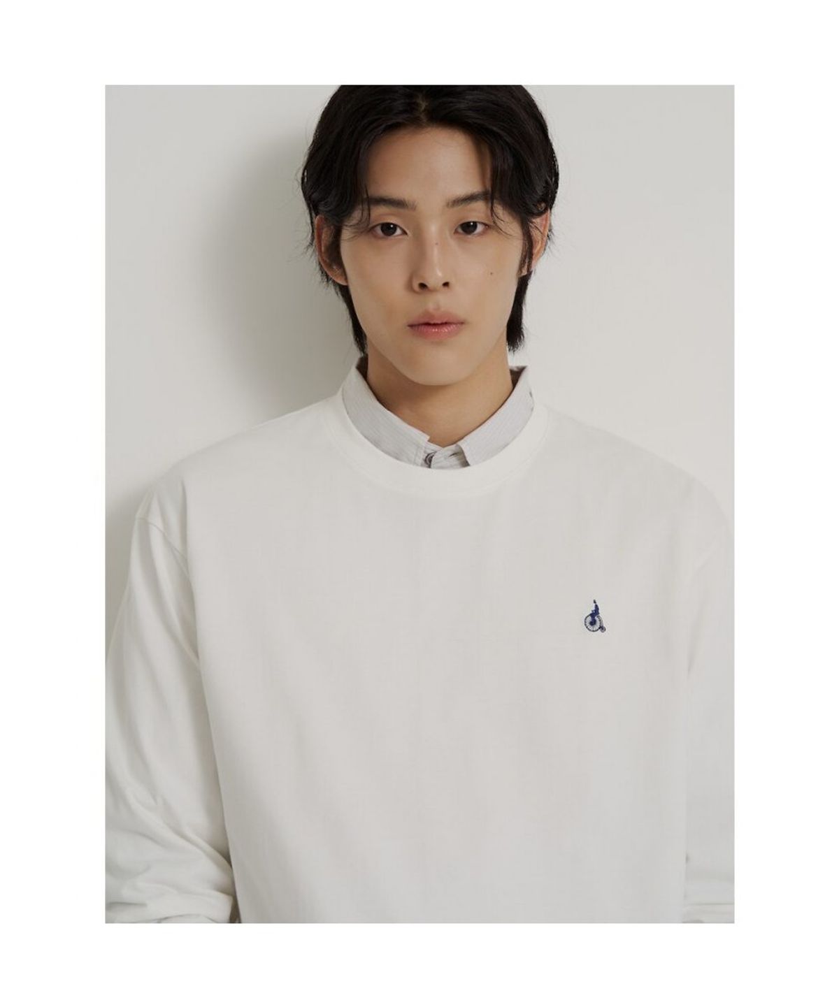 빈폴 멘(BEANPOLE MEN) [Essential] 남녀공용 라운드넥 티셔츠  화이트