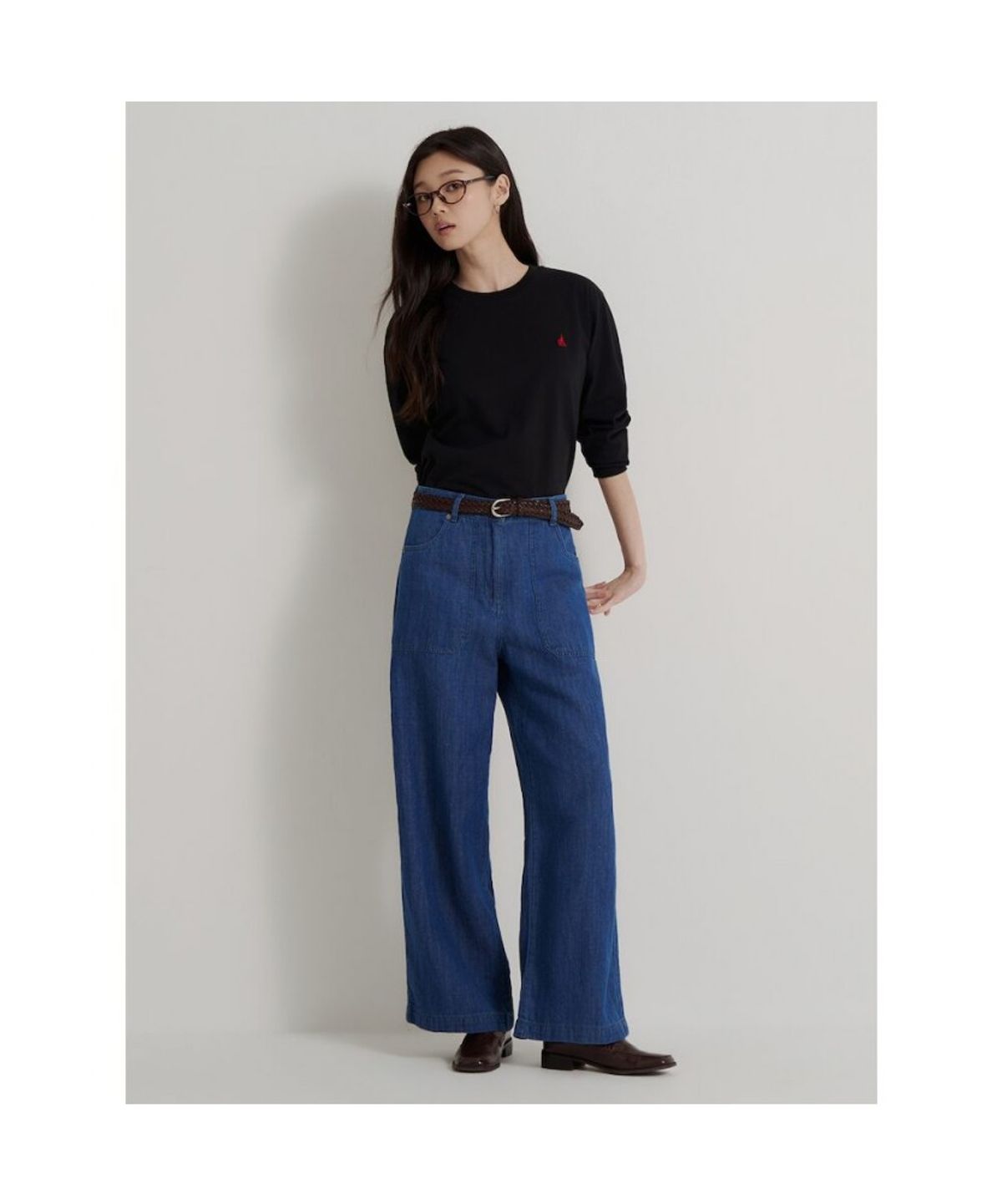 빈폴 멘(BEANPOLE MEN) [Essential] 남녀공용 라운드넥 티셔츠  블랙
