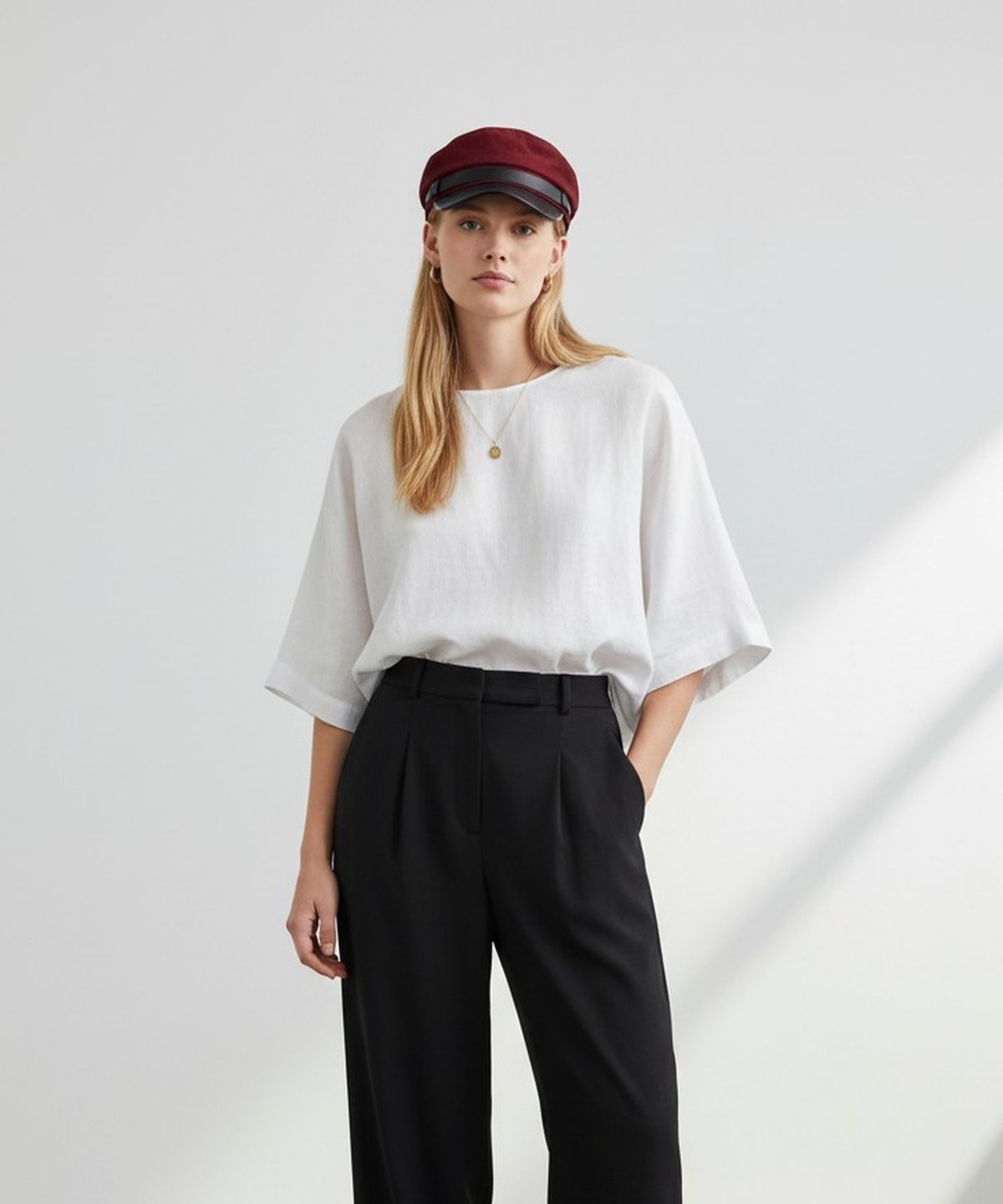 유니버셜 케미스트리(UNIVERSAL CHEMISTRY) Punk Red LT Line Marine Cap 마린캡