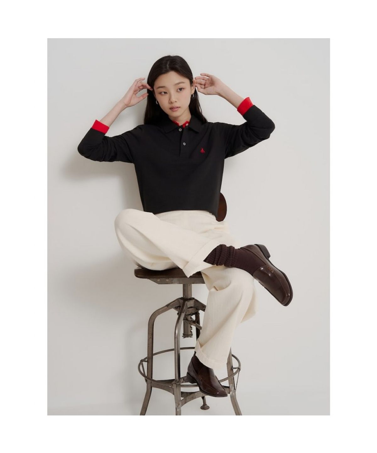 빈폴 멘(BEANPOLE MEN) [소프트터치] 프리미엄 코튼 피케 칼라넥 티셔츠  블랙