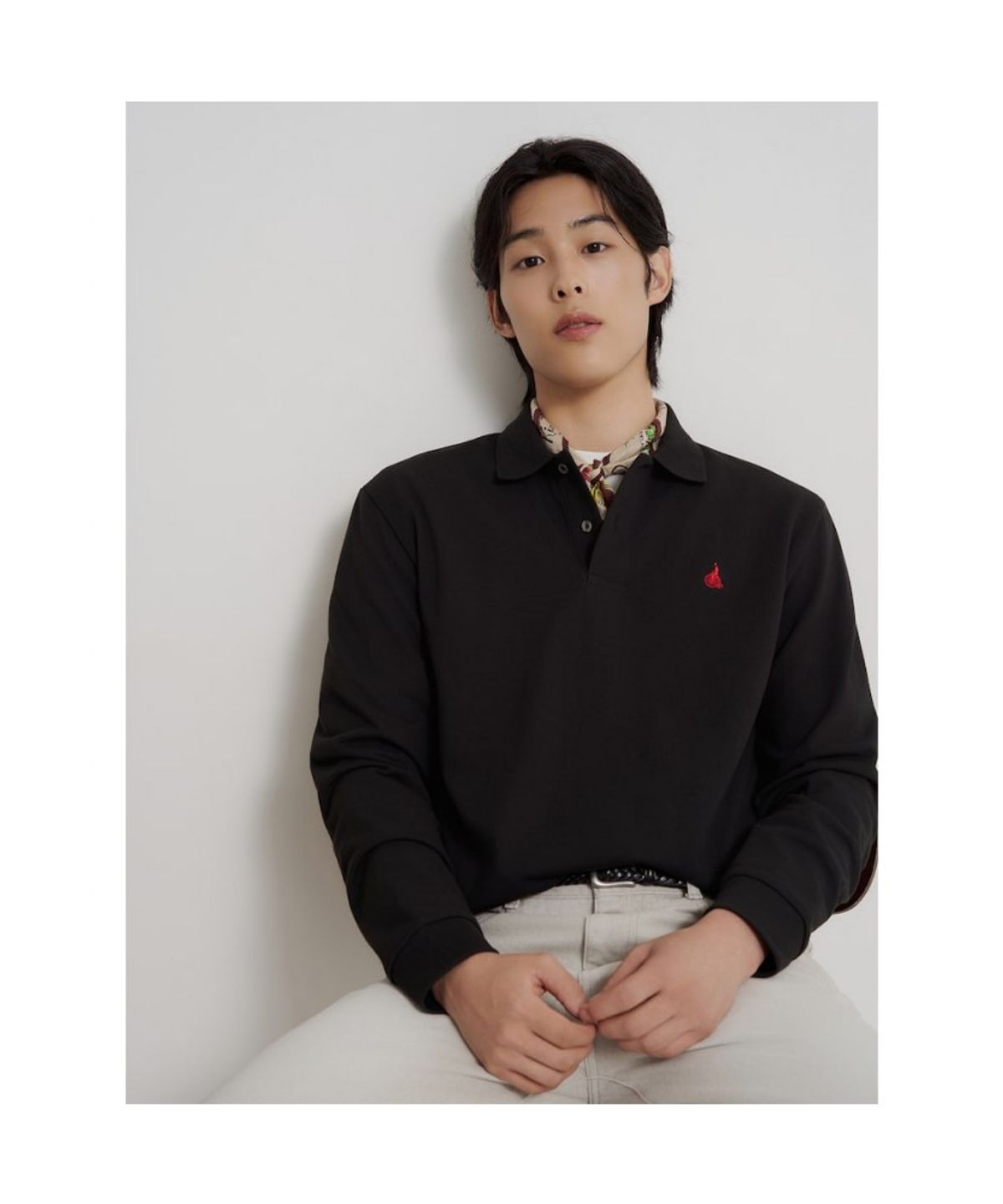 빈폴 멘(BEANPOLE MEN) [소프트터치] 프리미엄 코튼 피케 칼라넥 티셔츠  블랙