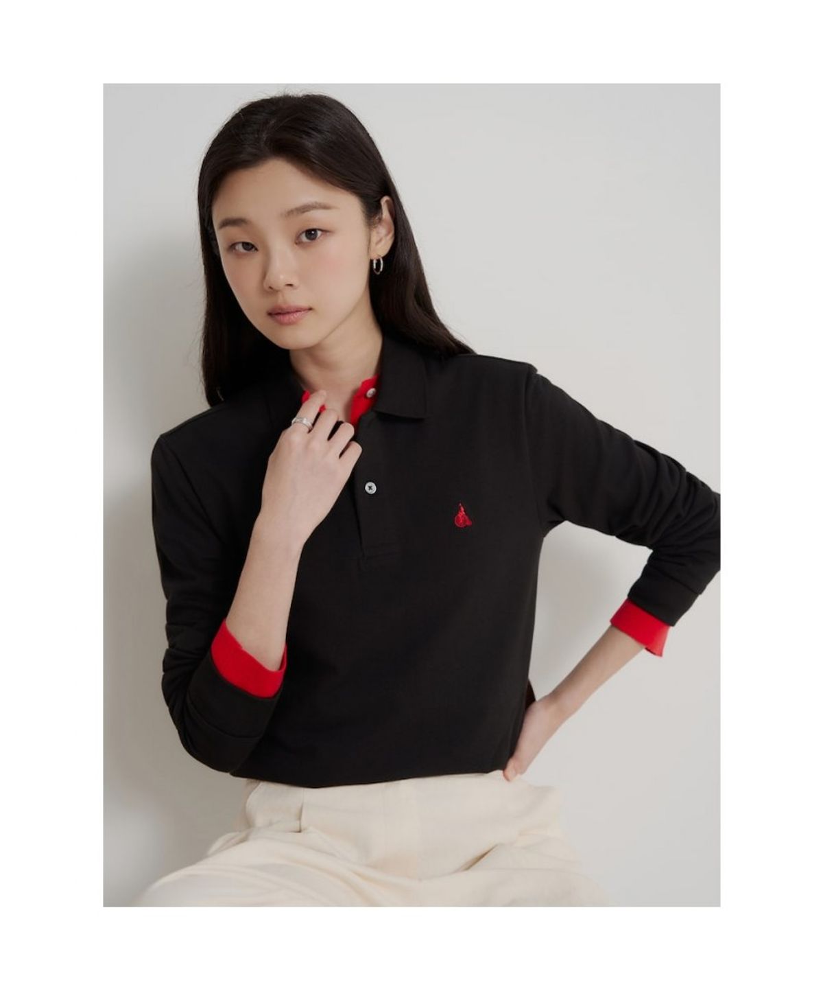 빈폴 멘(BEANPOLE MEN) [소프트터치] 프리미엄 코튼 피케 칼라넥 티셔츠  블랙