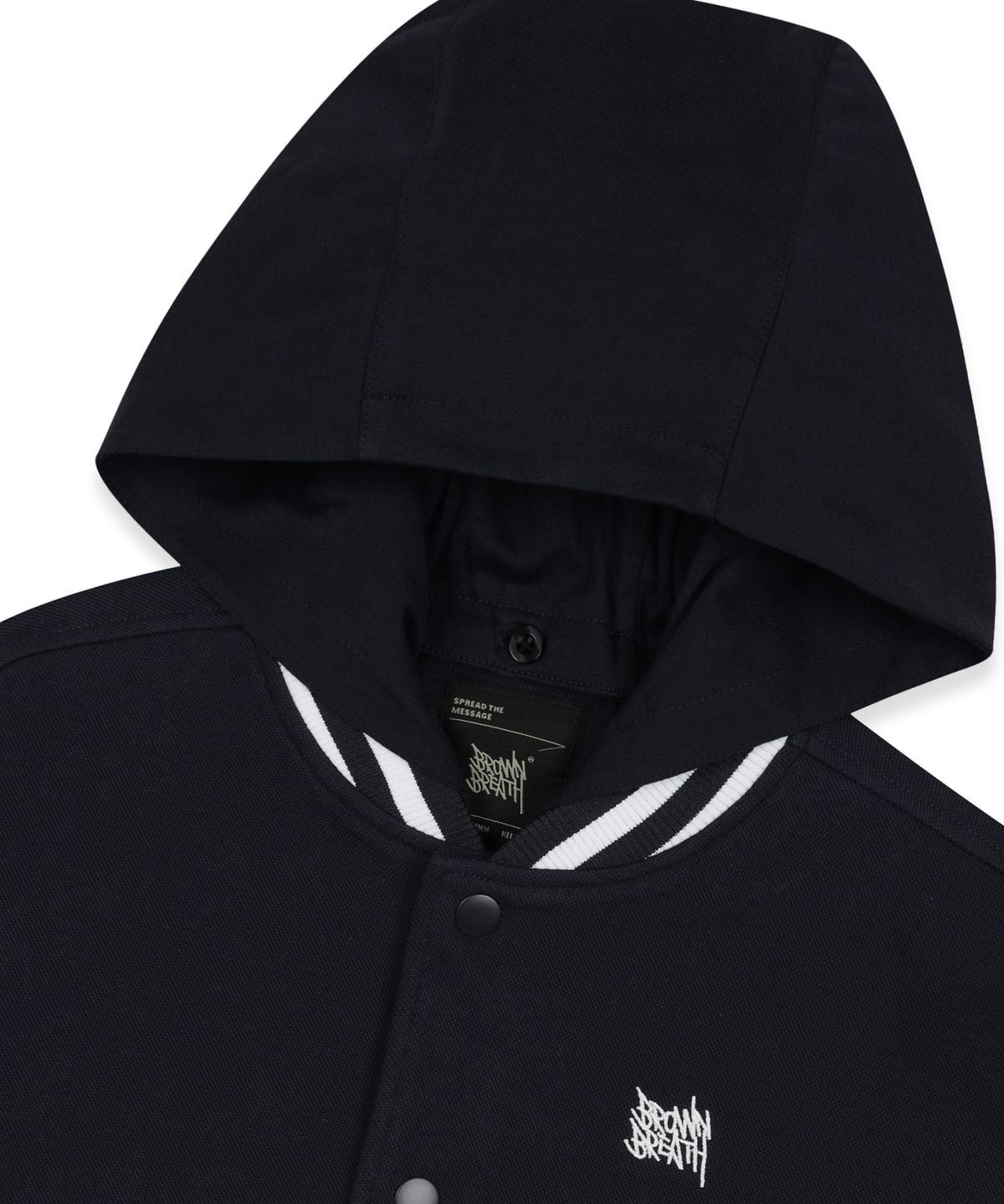브라운브레스 키즈(BROWNBREATH KIDS) KIDS VARSITY HOOD JUMPER - NAVY