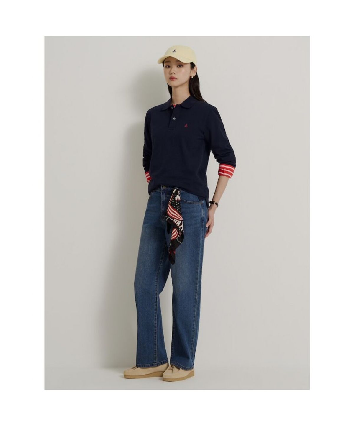 빈폴 멘(BEANPOLE MEN) [소프트터치] 프리미엄 코튼 피케 칼라넥 티셔츠  네이비