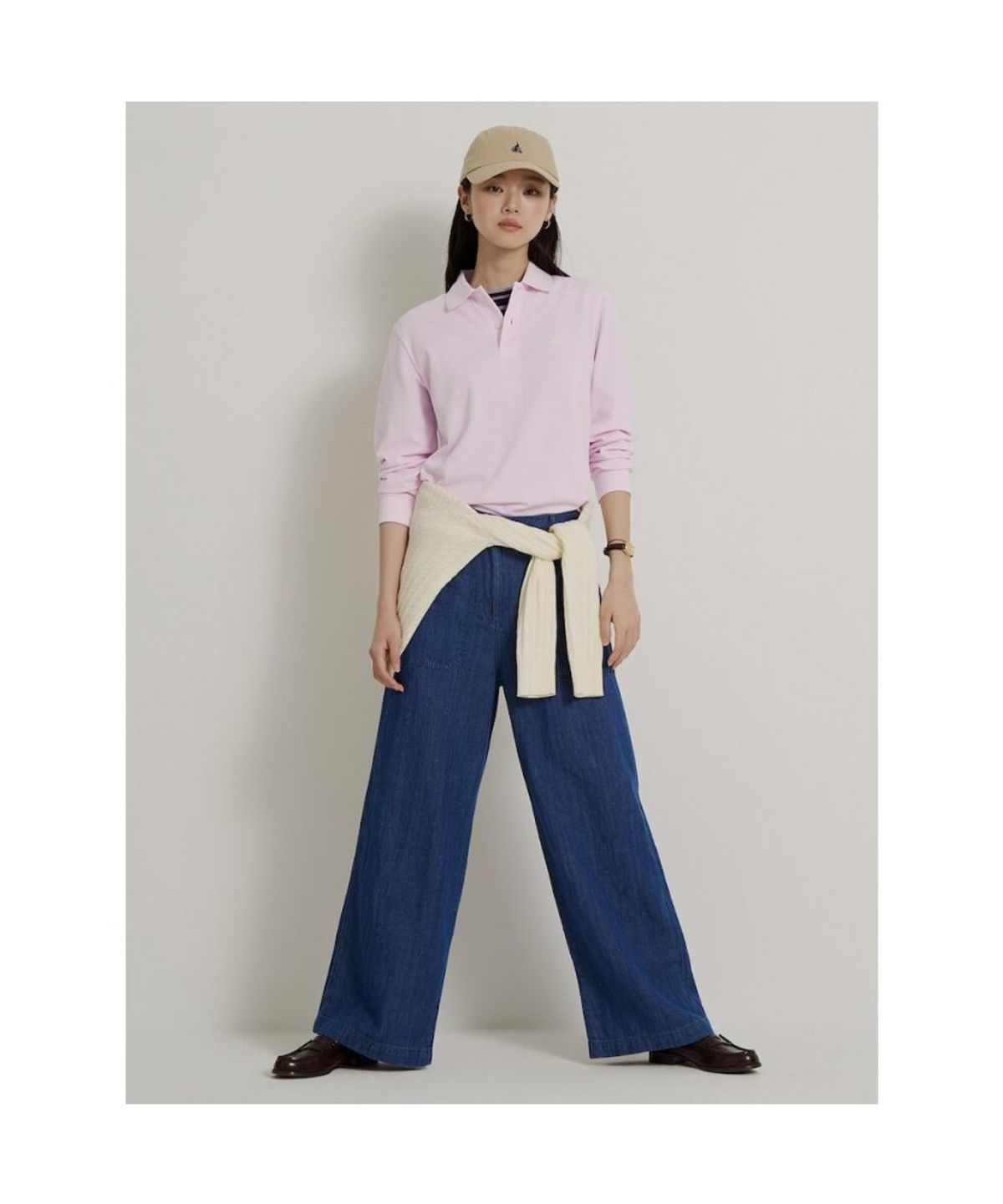 빈폴 멘(BEANPOLE MEN) [소프트터치] 프리미엄 코튼 피케 칼라넥 티셔츠  라이트 핑크