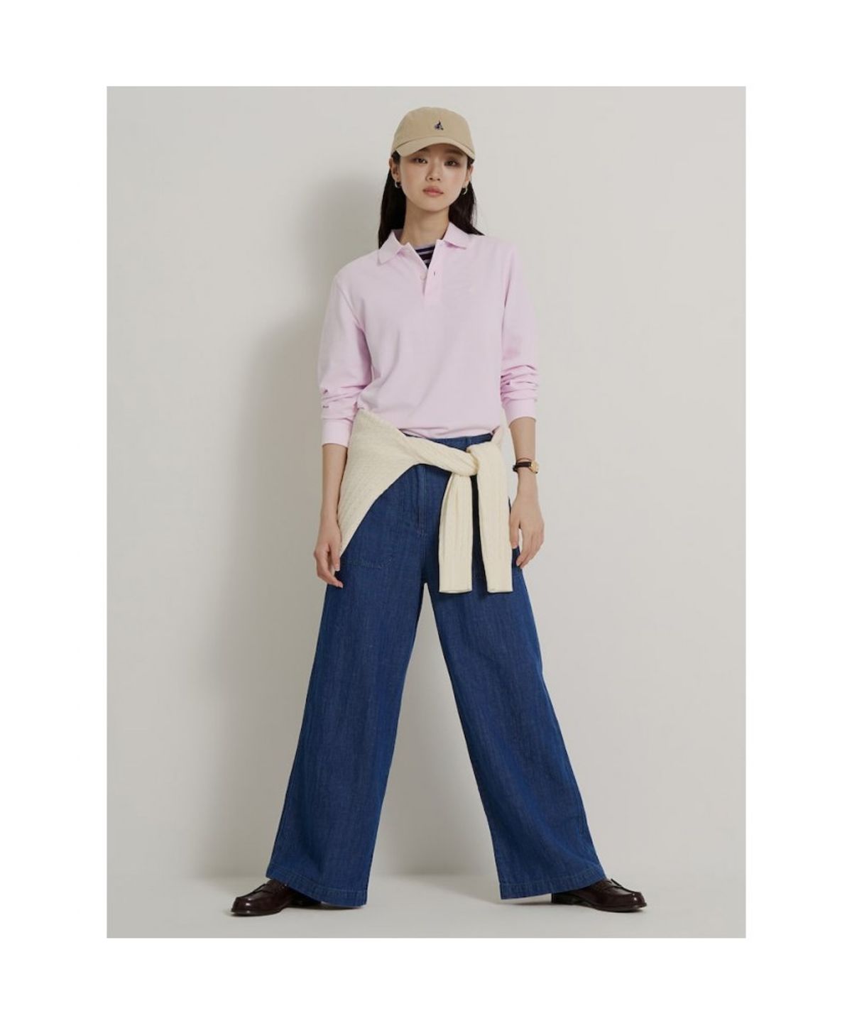 빈폴 멘(BEANPOLE MEN) [소프트터치] 프리미엄 코튼 피케 칼라넥 티셔츠  라이트 핑크