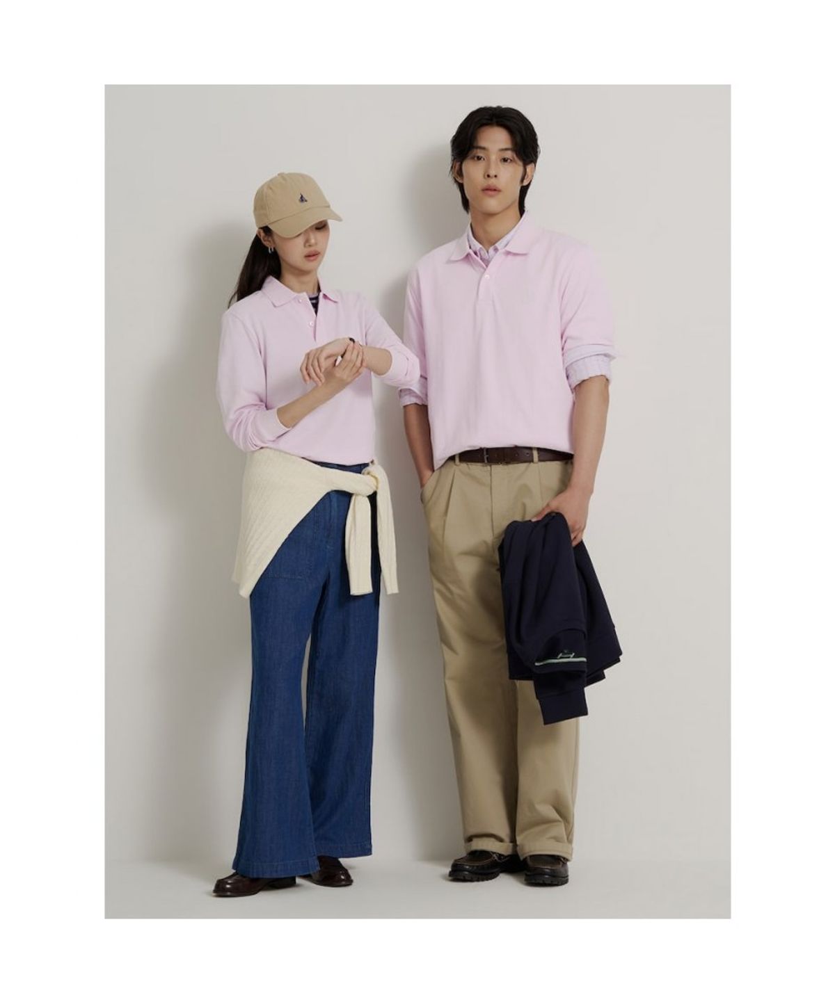 빈폴 멘(BEANPOLE MEN) [소프트터치] 프리미엄 코튼 피케 칼라넥 티셔츠  라이트 핑크