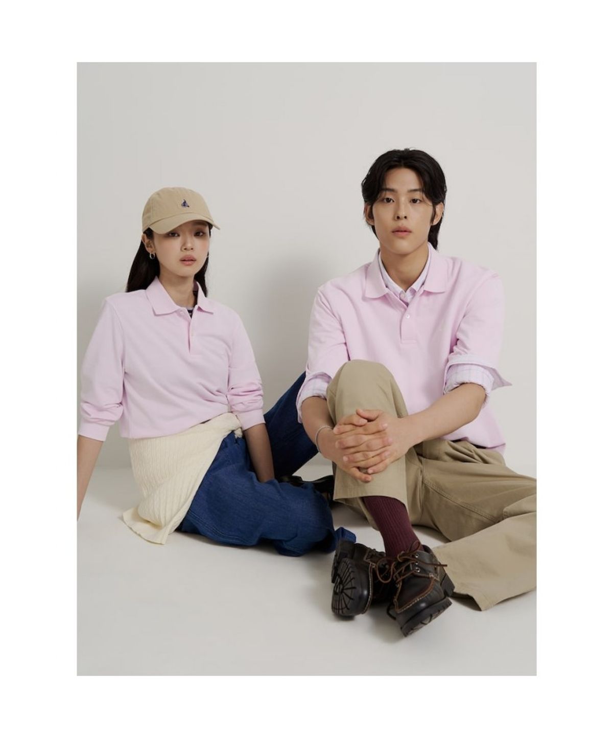 빈폴 멘(BEANPOLE MEN) [소프트터치] 프리미엄 코튼 피케 칼라넥 티셔츠  라이트 핑크