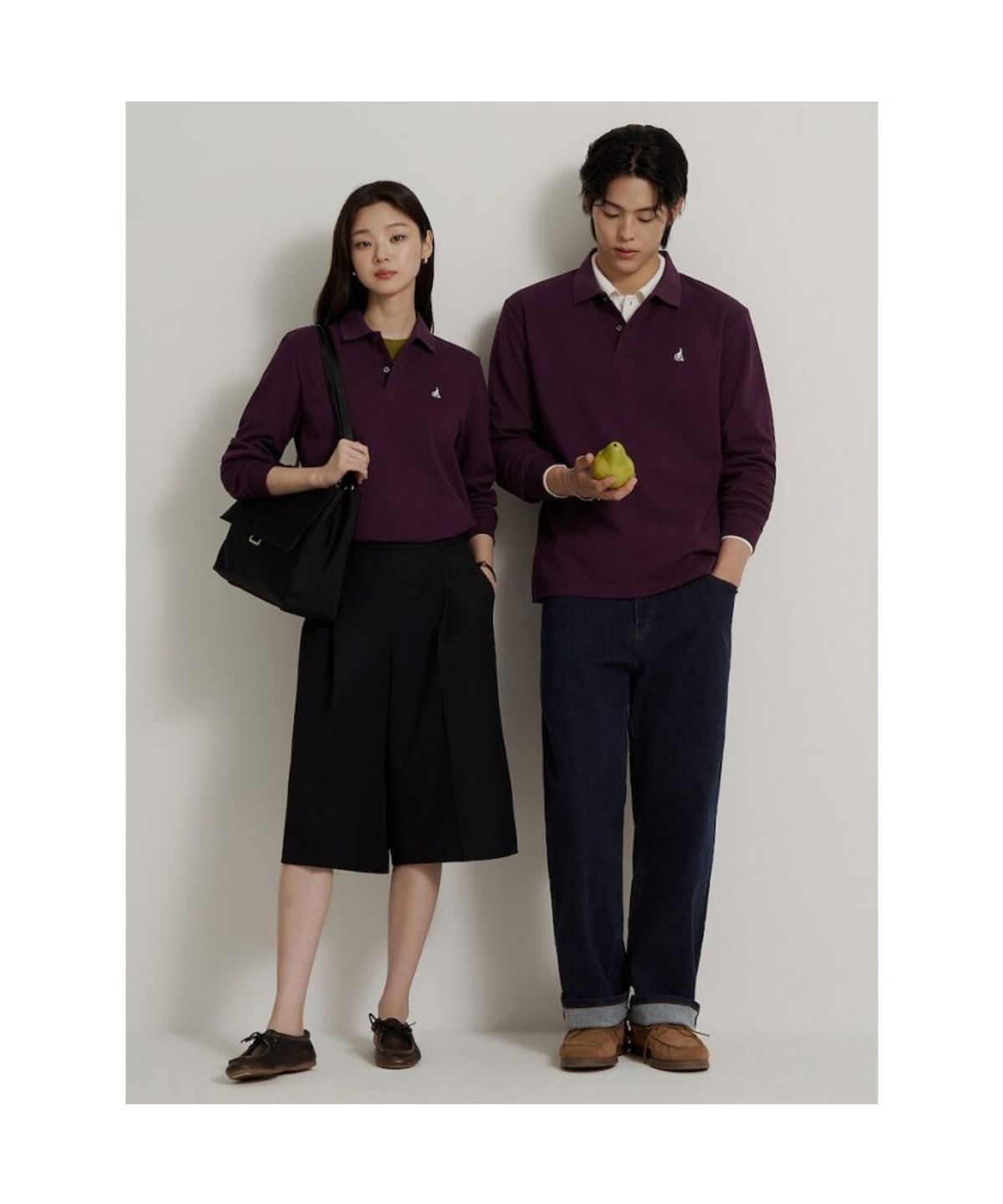 빈폴 멘(BEANPOLE MEN) [소프트터치] 프리미엄 코튼 피케 칼라넥 티셔츠  와인