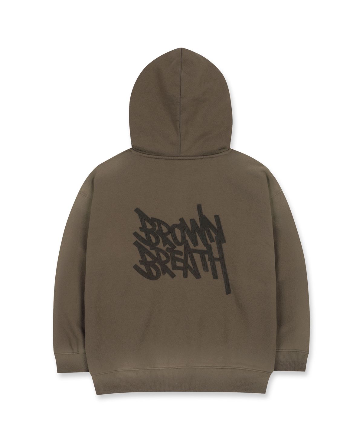 브라운브레스 키즈(BROWNBREATH KIDS) KIDS SPRAYED TAG HOOD ZIP UP  - BROWN
