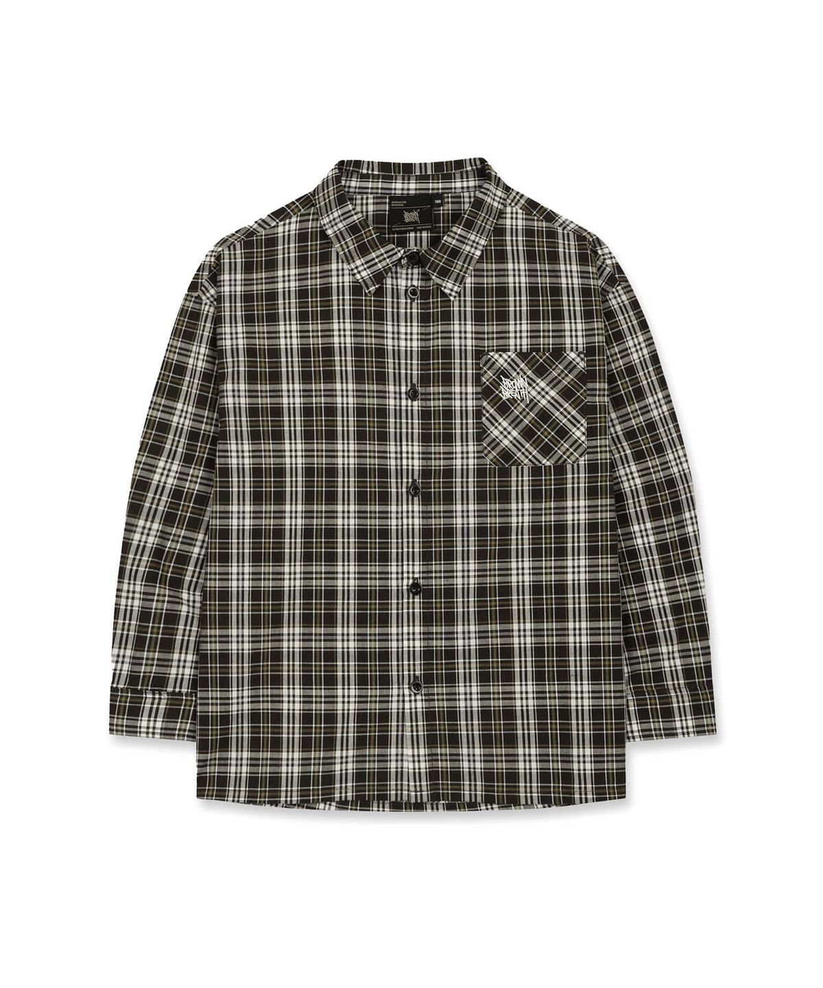 브라운브레스 키즈(BROWNBREATH KIDS) KIDS TAG CHECK SHIRT - BROWN